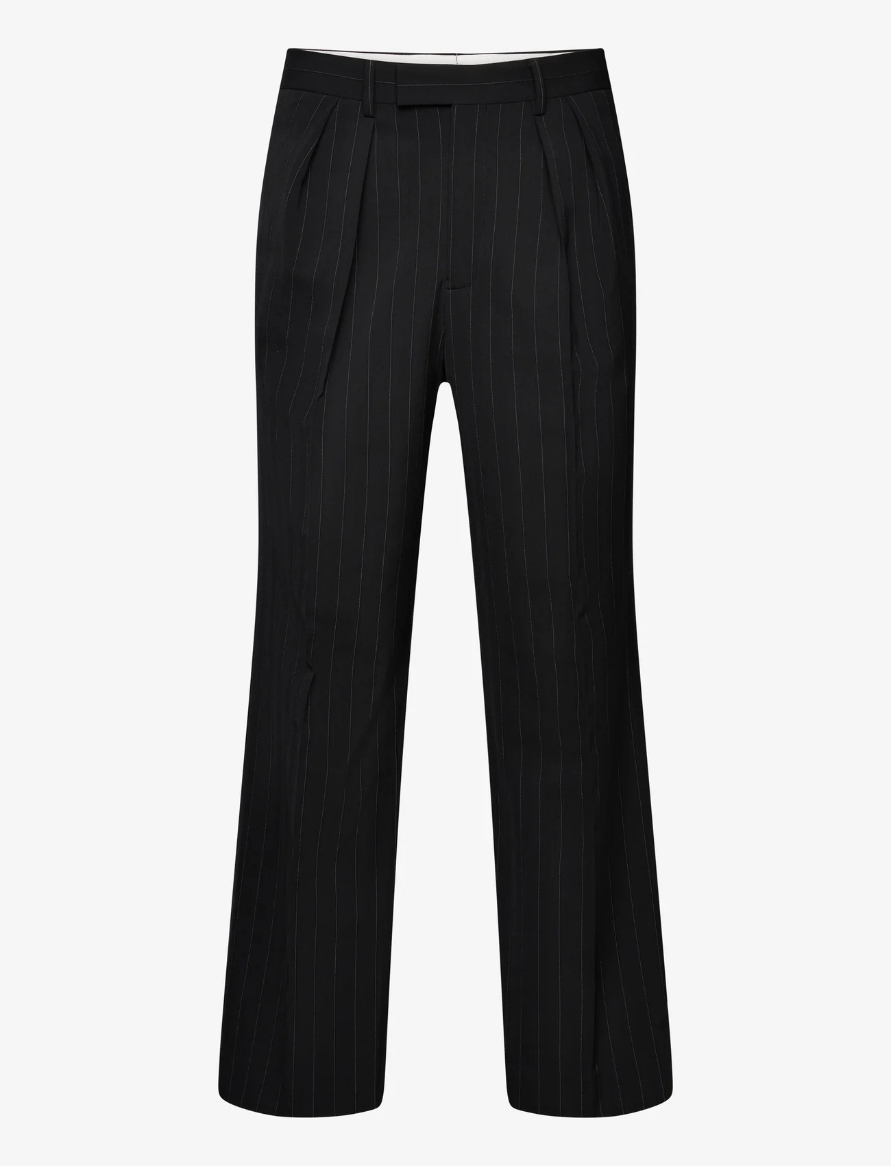 GANT - PLEATED PINSTRIPE SUIT PANTS - suit trousers - navy - 0