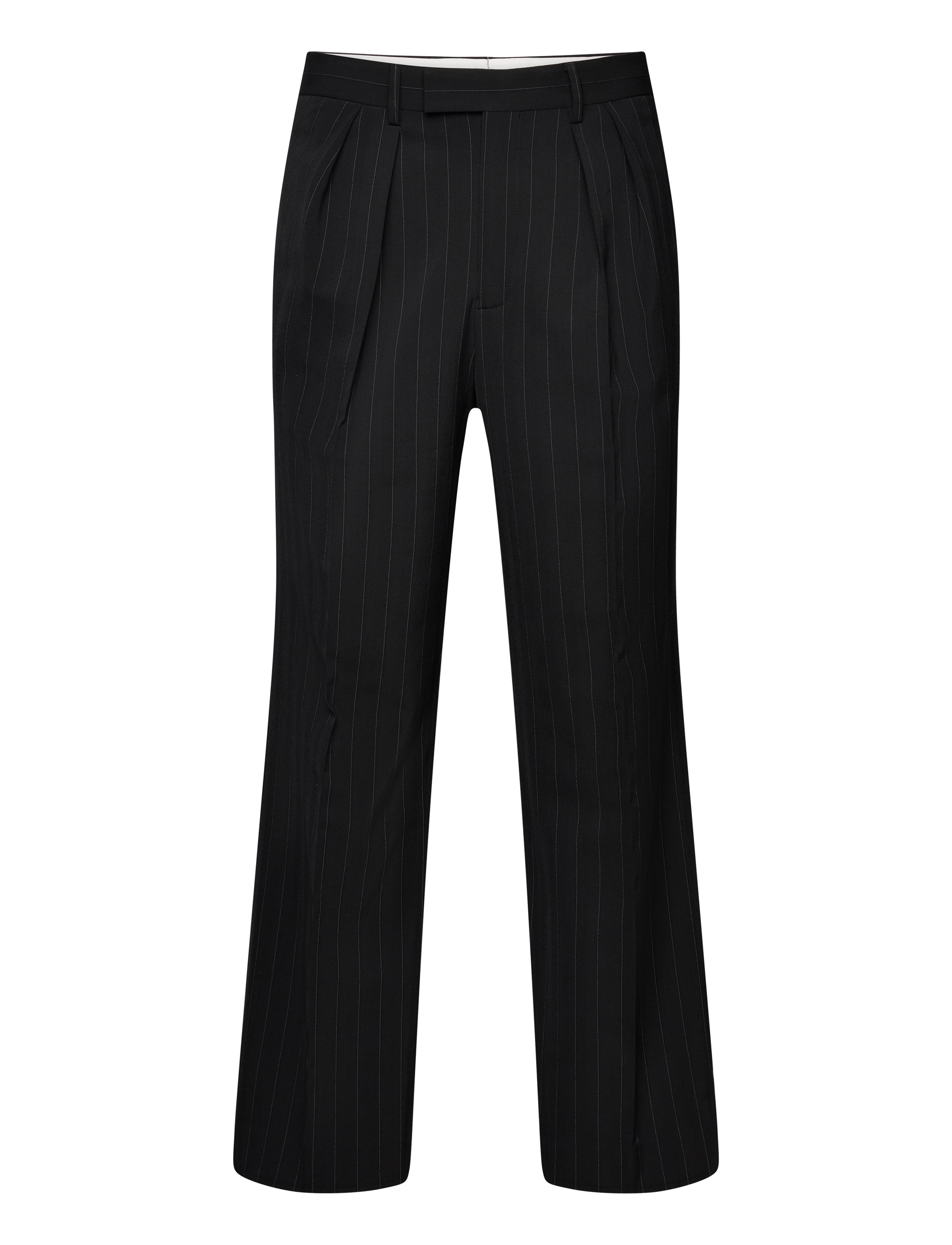 PLEATED PINSTRIPE SUIT PANTS