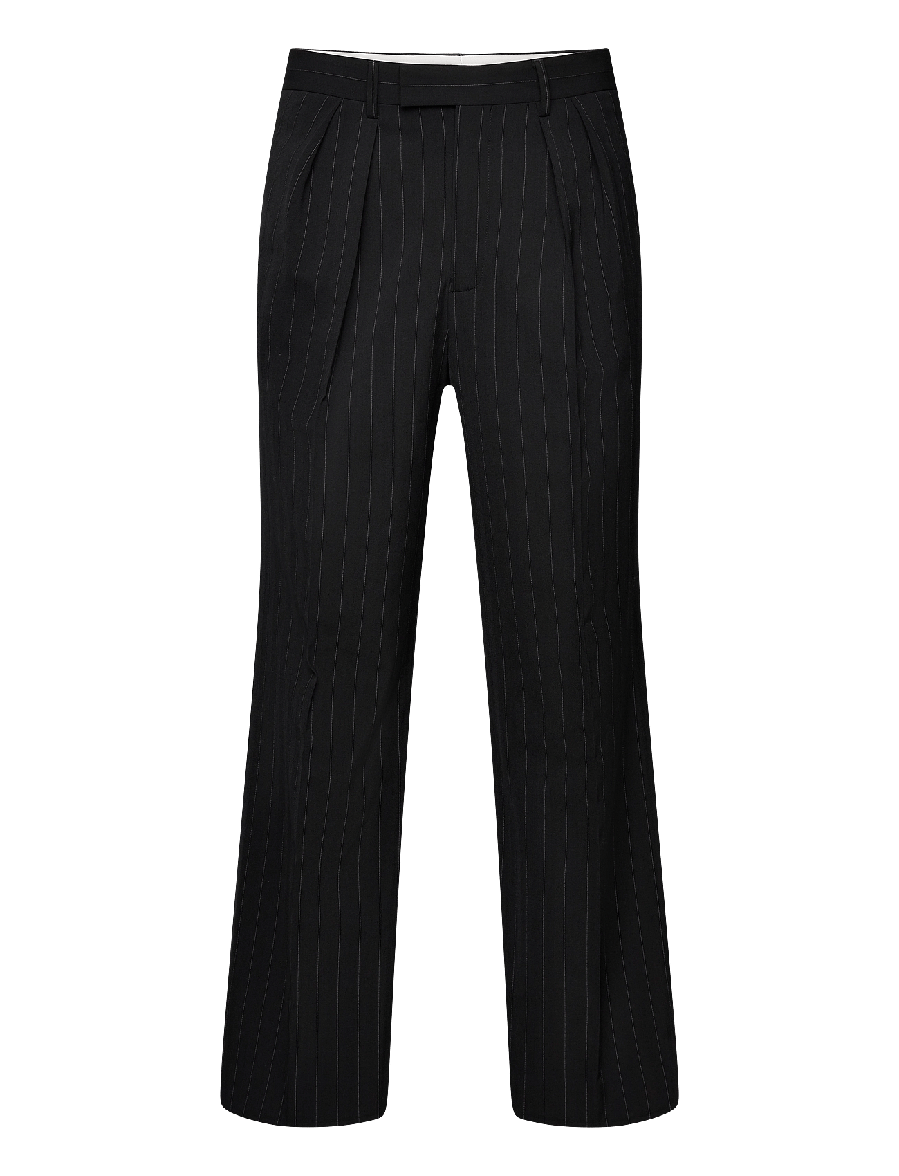 PLEATED PINSTRIPE SUIT PANTS