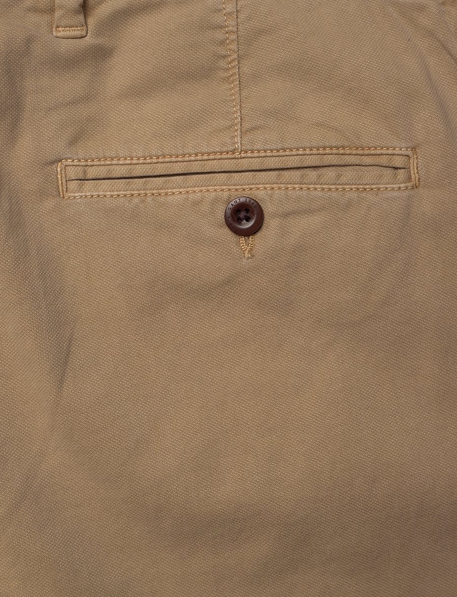 Gant - REG DOBBY STRUCTURE CHINOS - chinos - dark khaki - 4