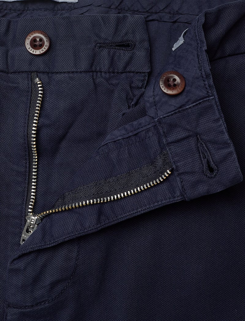Gant - REG DOBBY STRUCTURE CHINOS - chinos - evening blue - 3