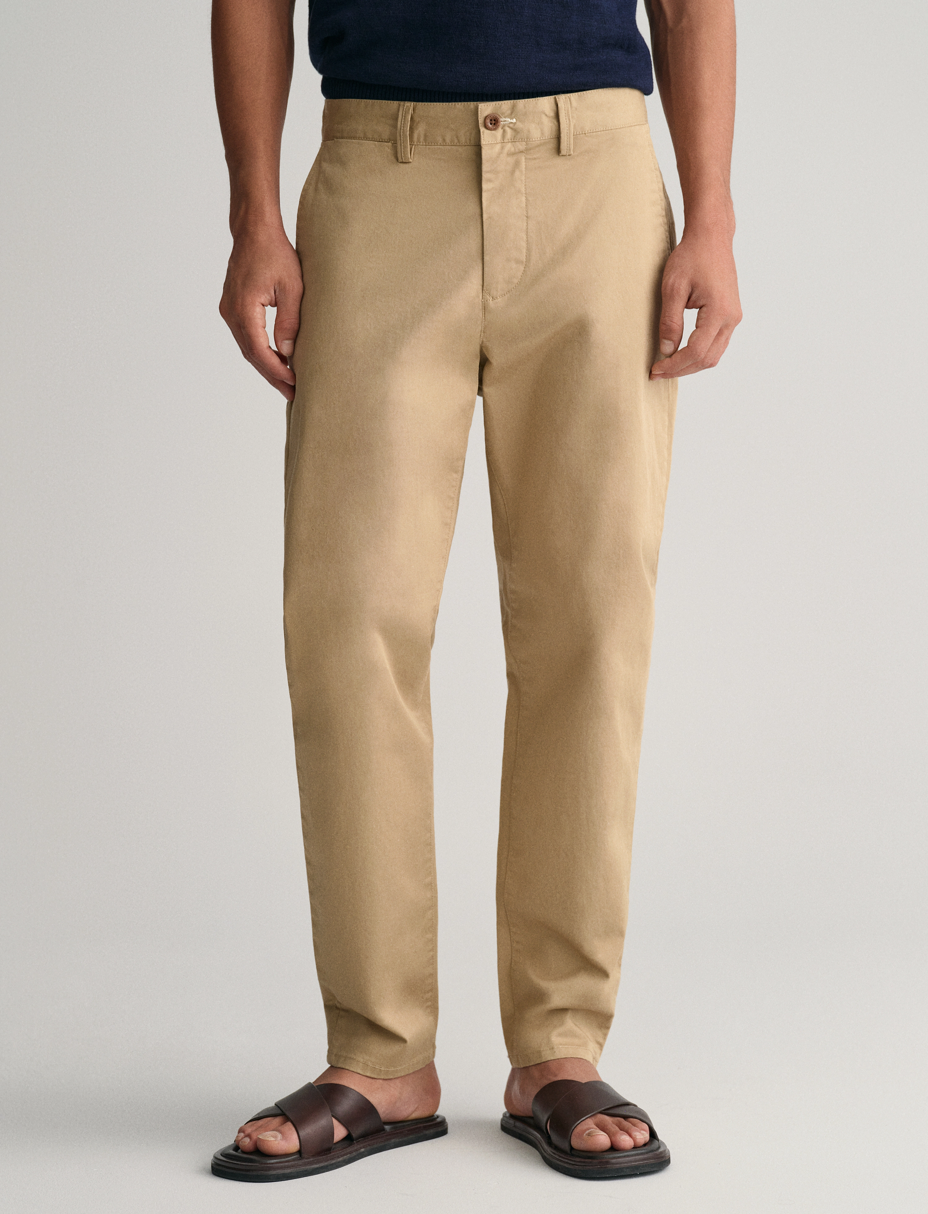 GANT - TAPERED TWILL CHINOS - dark khaki - 4