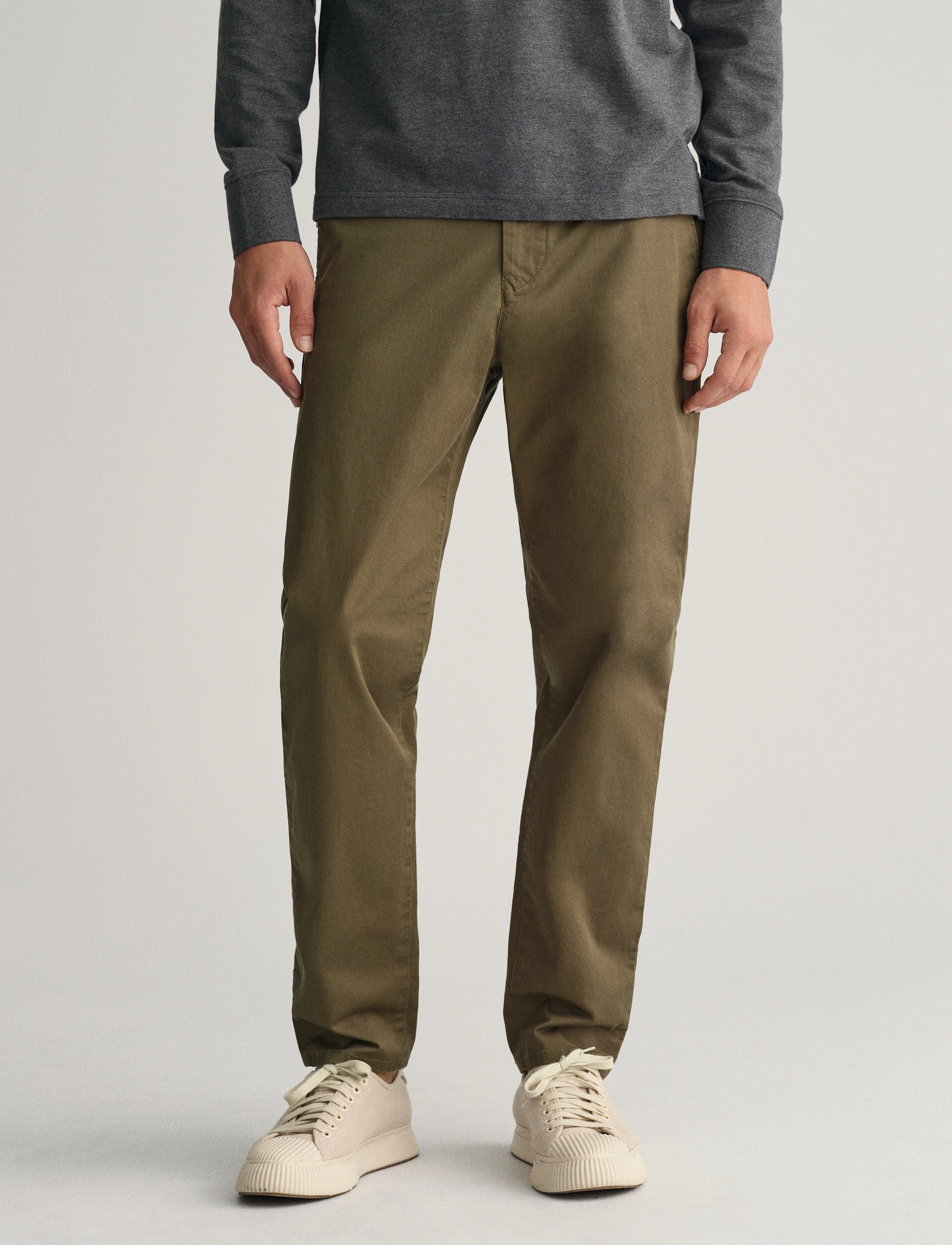 GANT - TAPERED TWILL CHINOS - juniper green - 4