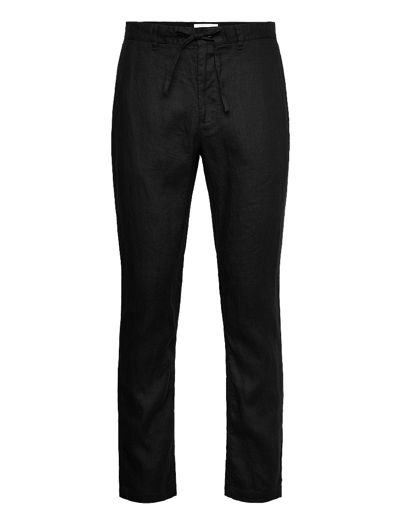Gant - RELAXED LINEN DS PANTS - leinenhosen - black - 1