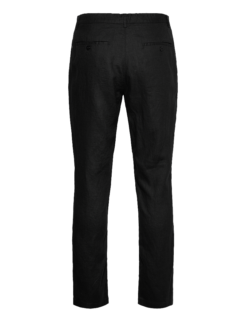 Gant - RELAXED LINEN DS PANTS - leinenhosen - black - 2