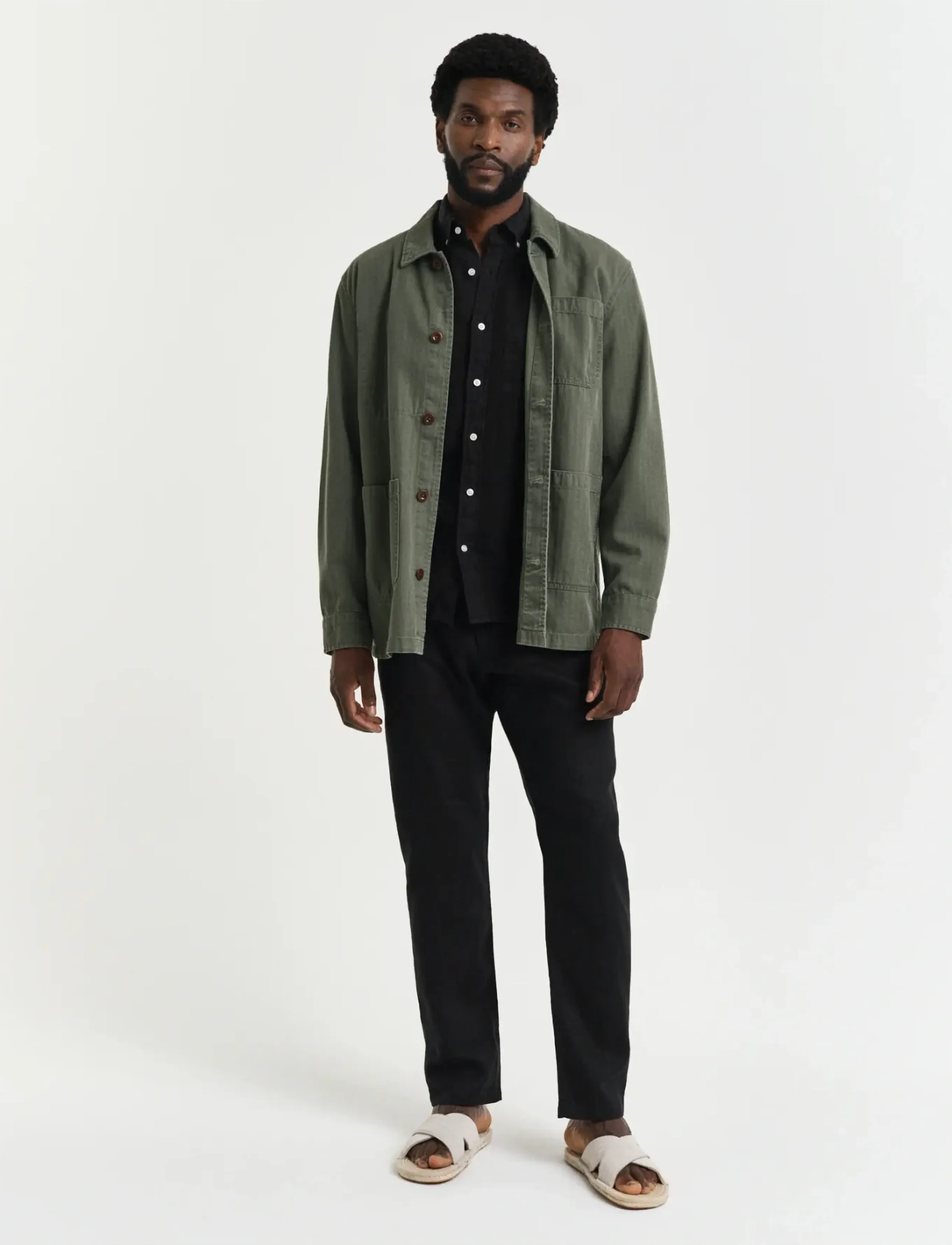 Gant - RELAXED LINEN DS PANTS - linased püksid - black - 5