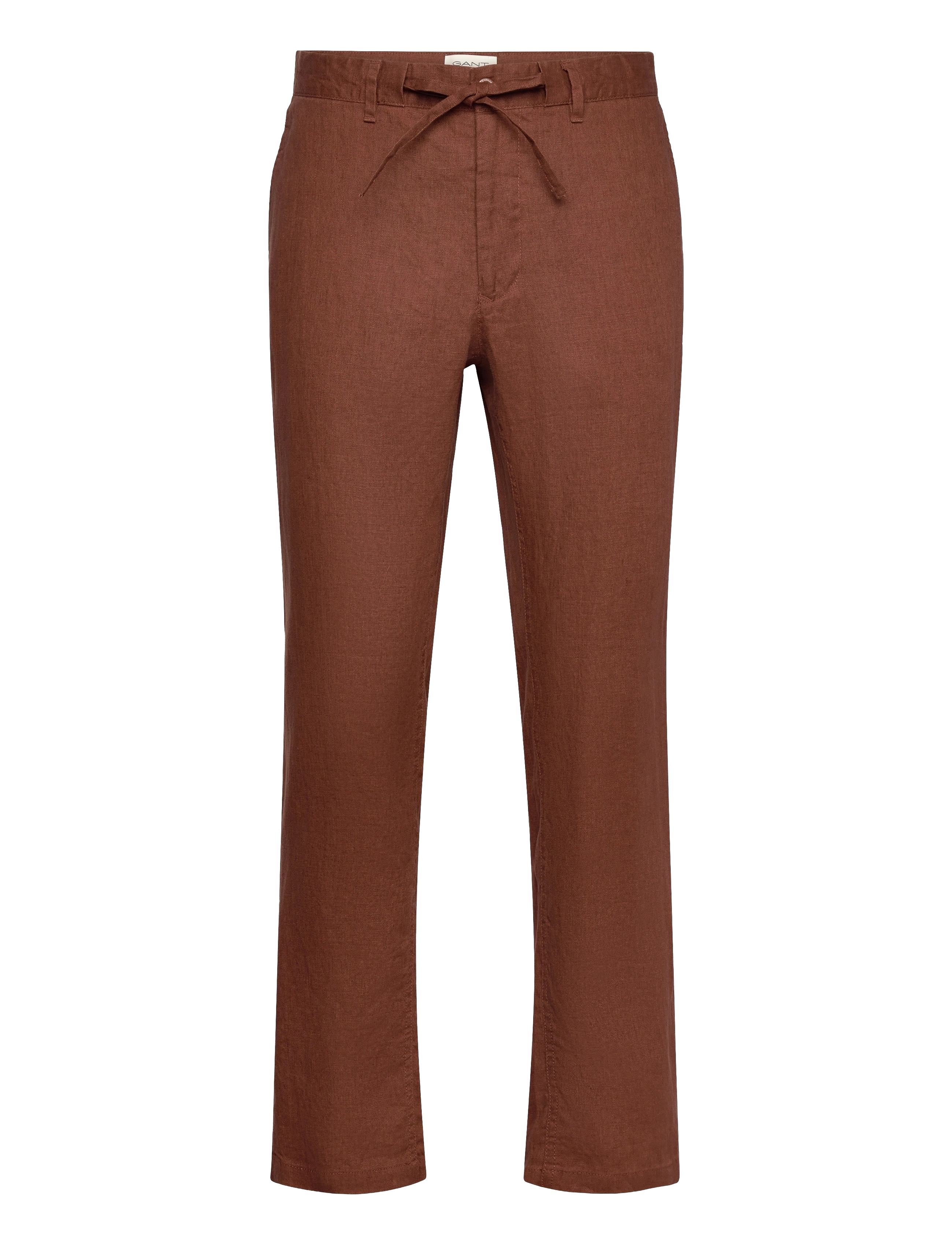 Gant - RELAXED LINEN DS PANTS - leinenhosen - cognac brown - 1