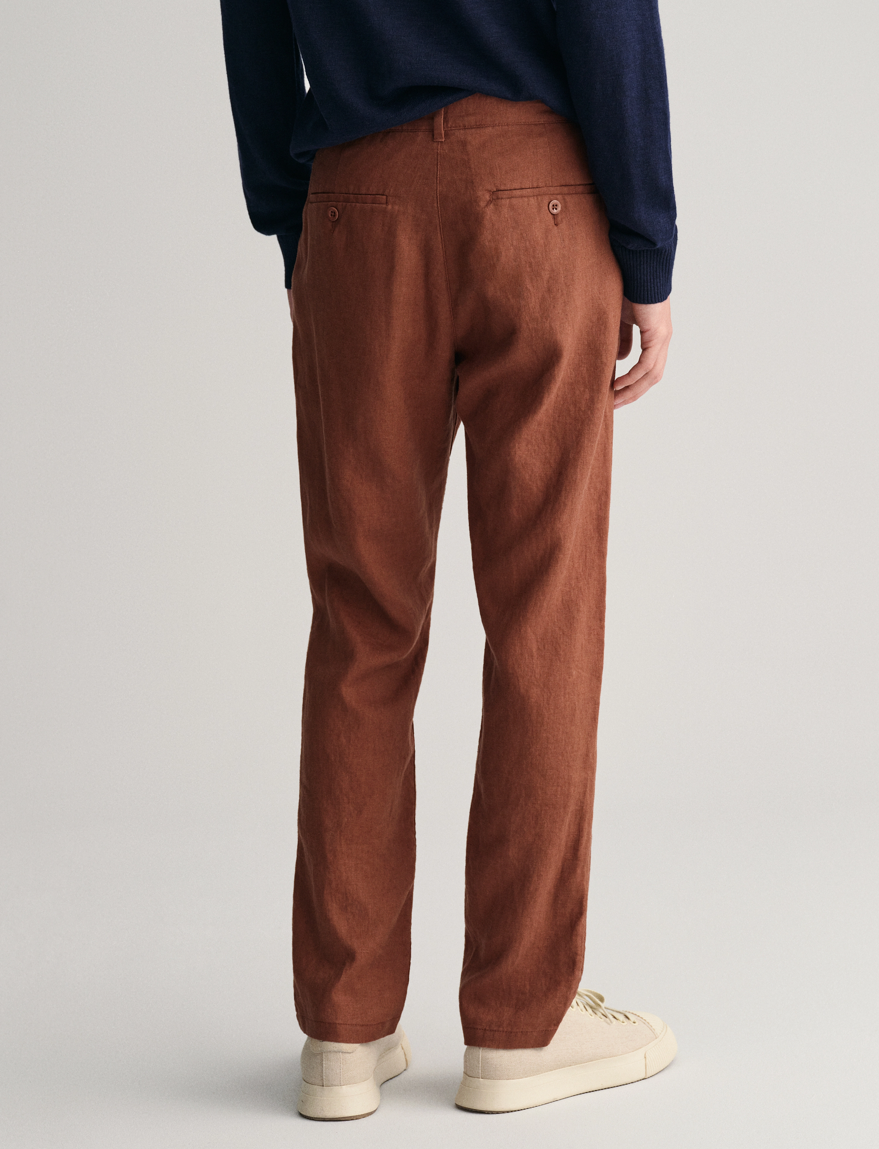 Gant - RELAXED LINEN DS PANTS - leinenhosen - cognac brown - 3