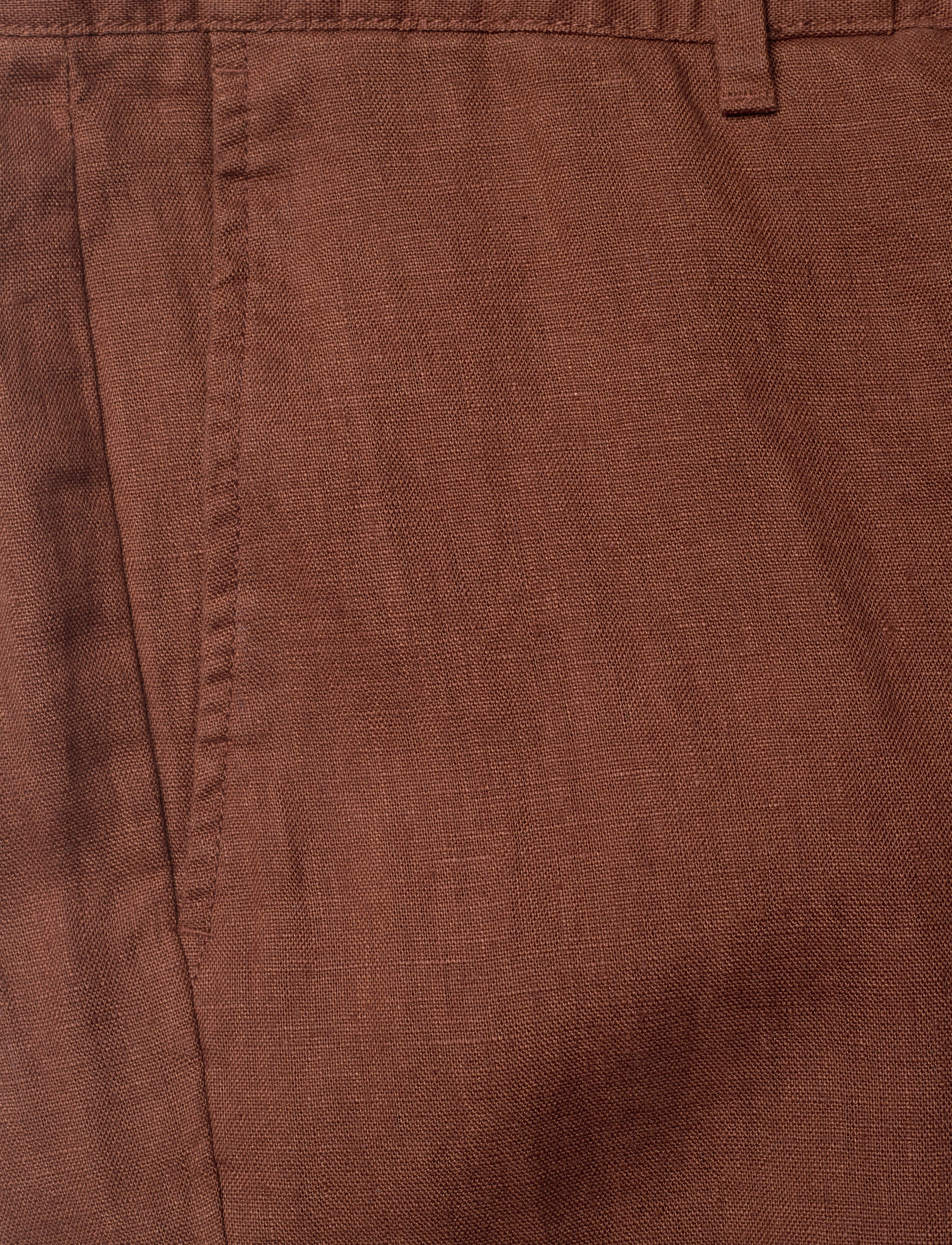 Gant - RELAXED LINEN DS PANTS - leinenhosen - cognac brown - 5