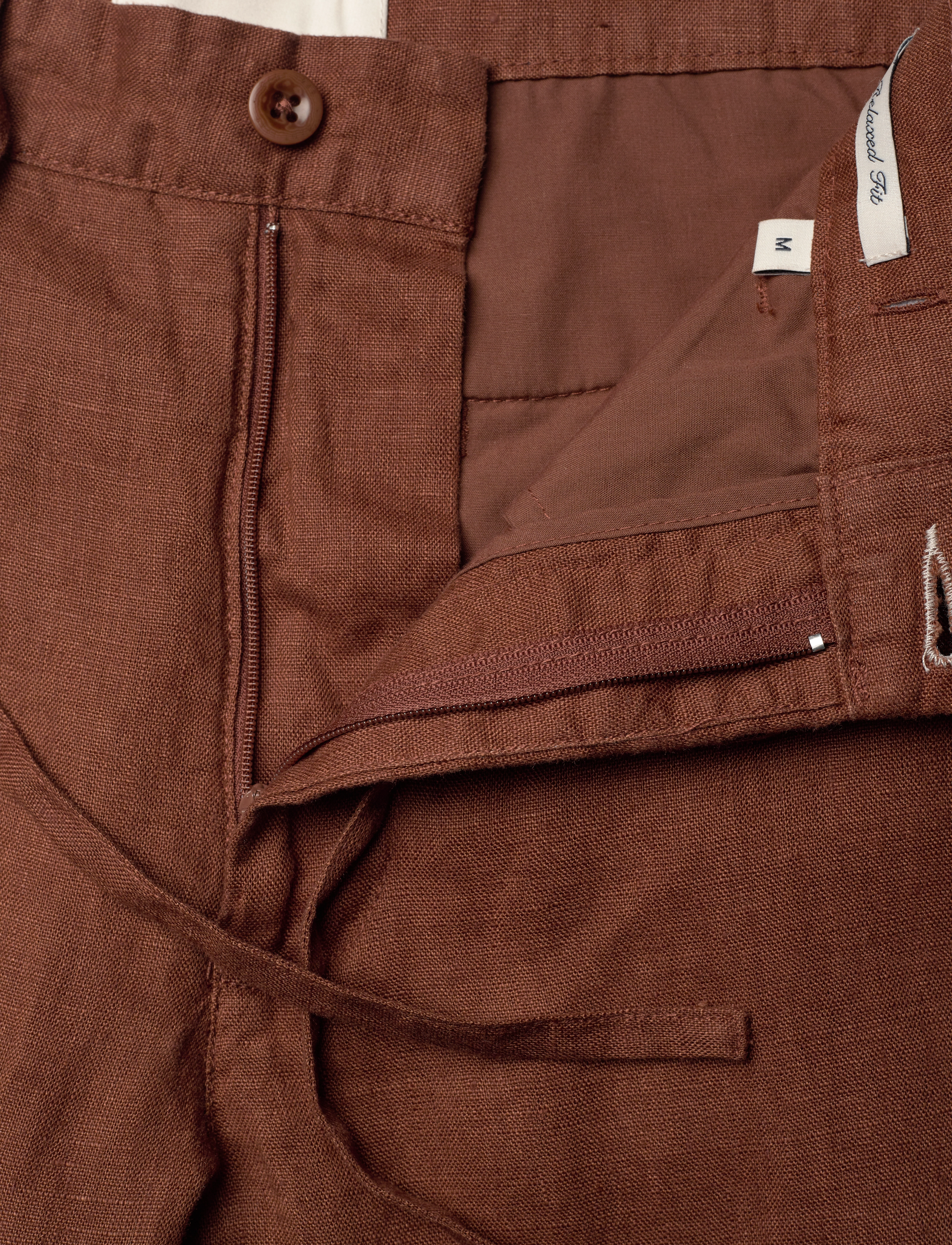 Gant - RELAXED LINEN DS PANTS - linased püksid - cognac brown - 3