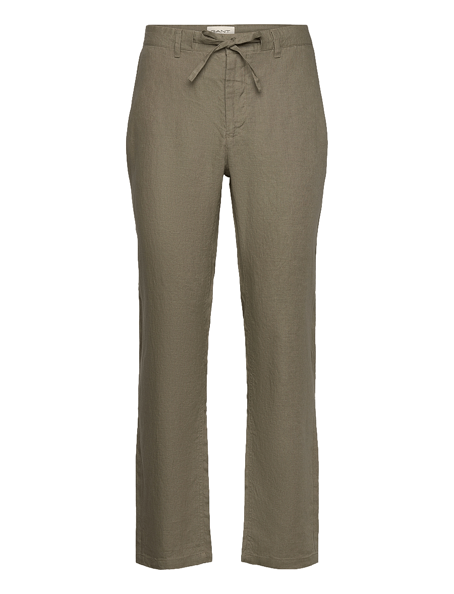 Gant - RELAXED LINEN DS PANTS - leinenhosen - dried clay - 0