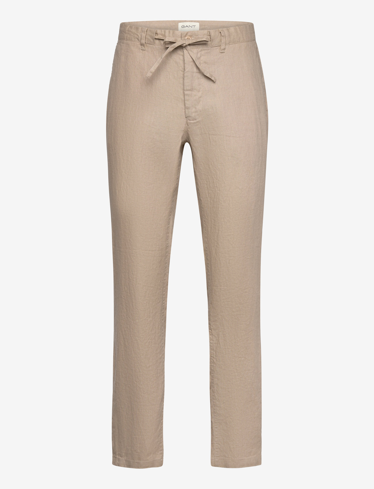 GANT - RELAXED LINEN DS PANTS - hørbukser - dry sand - 1