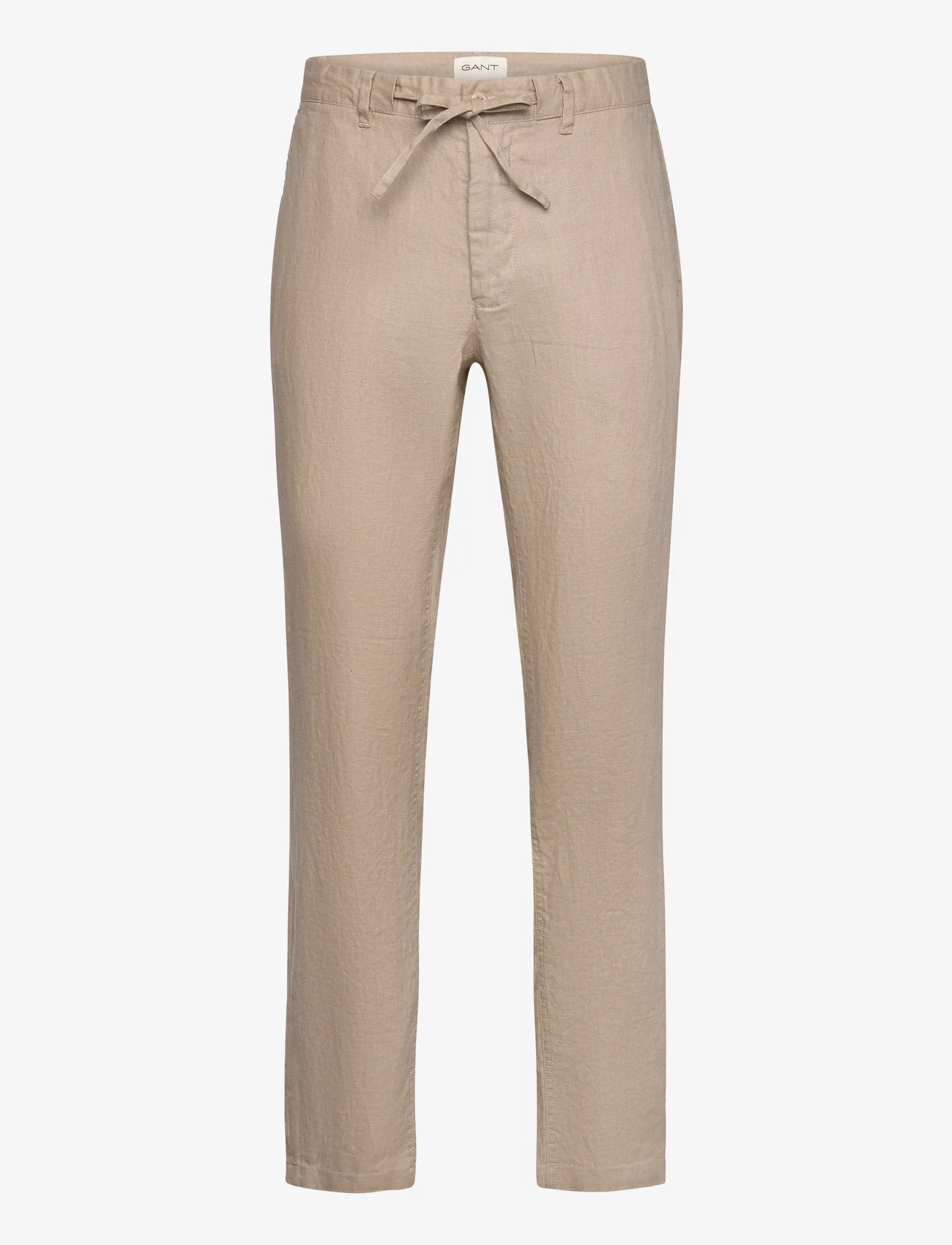 GANT - RELAXED LINEN DS PANTS - linen trousers - dry sand - 0