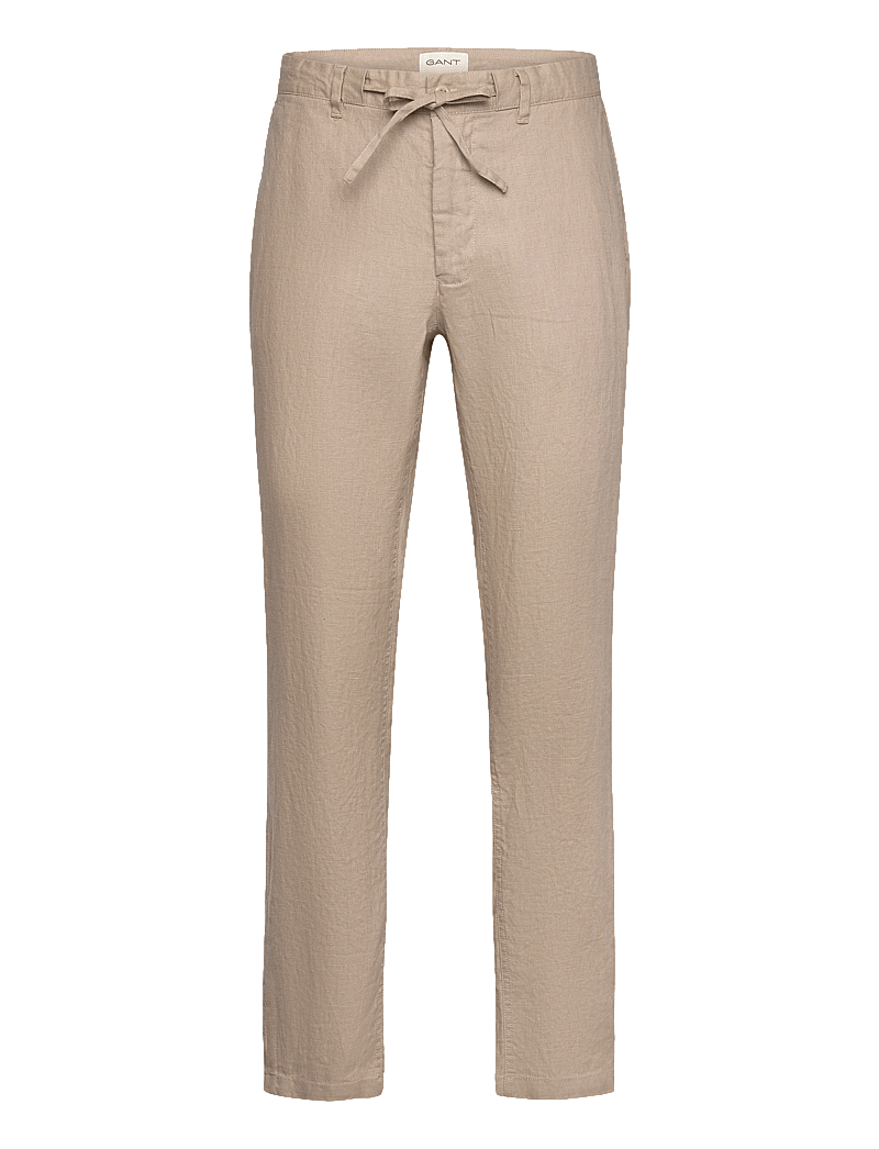 GANT - RELAXED LINEN DS PANTS - leinenhosen - dry sand - 1