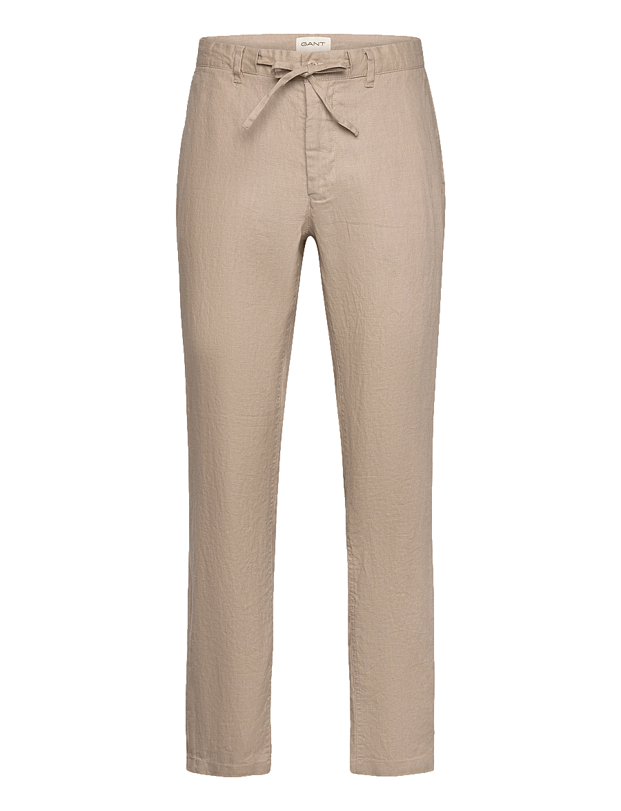 Gant - RELAXED LINEN DS PANTS - lininės kelnės - dry sand - 1