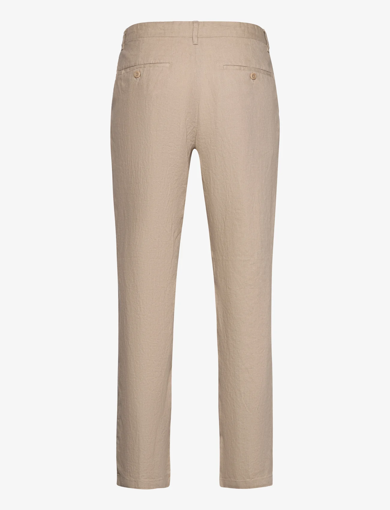 GANT - RELAXED LINEN DS PANTS - linen trousers - dry sand - 1
