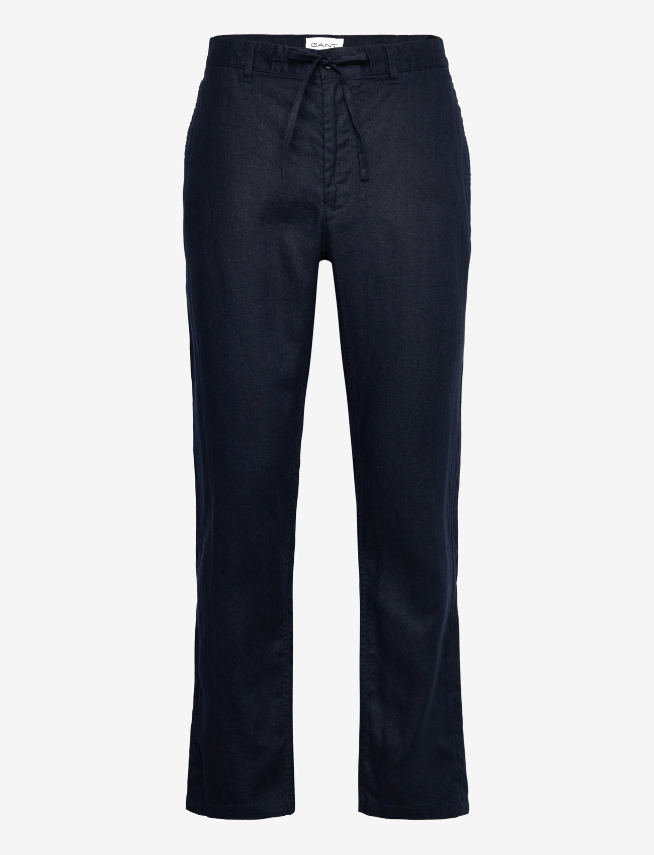 GANT - RELAXED LINEN DS PANTS - linnebyxor - evening blue - 0