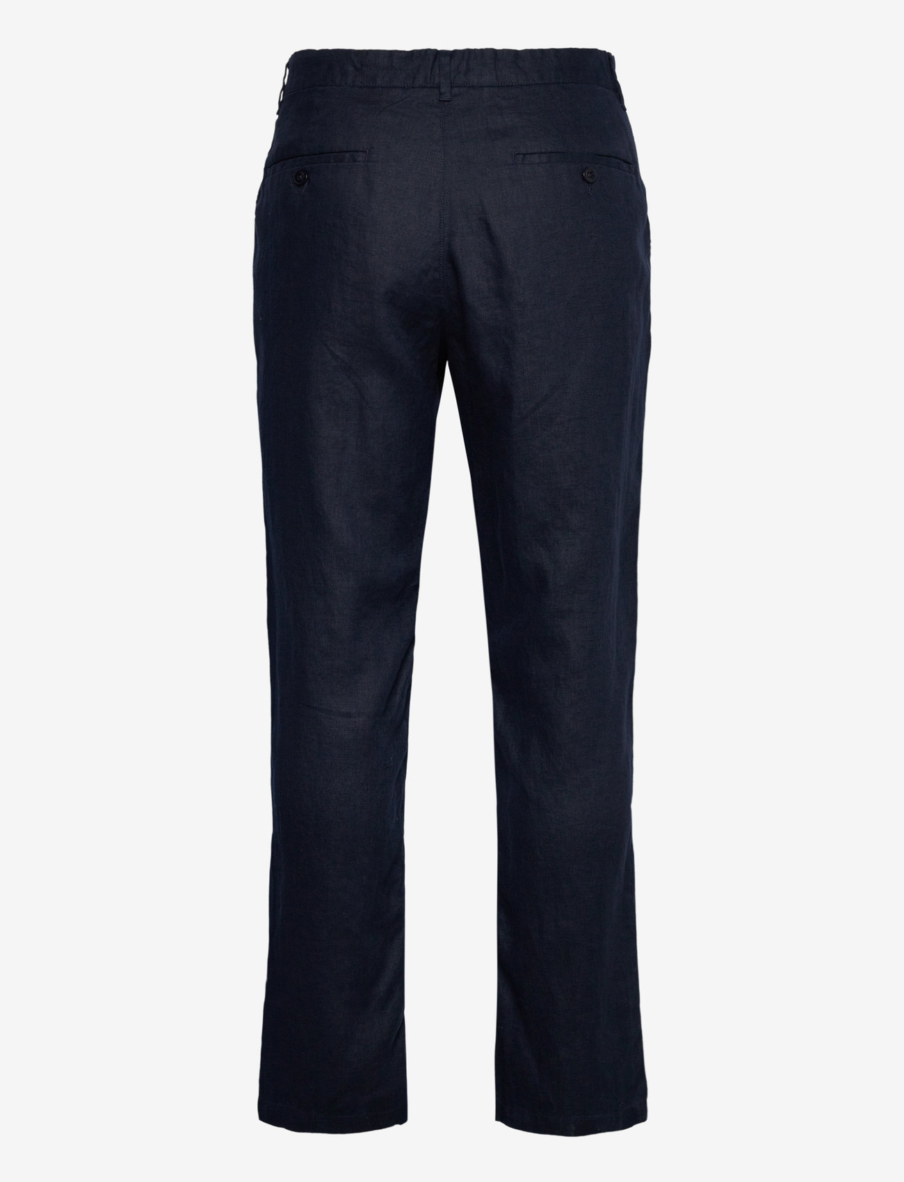 GANT - RELAXED LINEN DS PANTS - linnebyxor - evening blue - 1