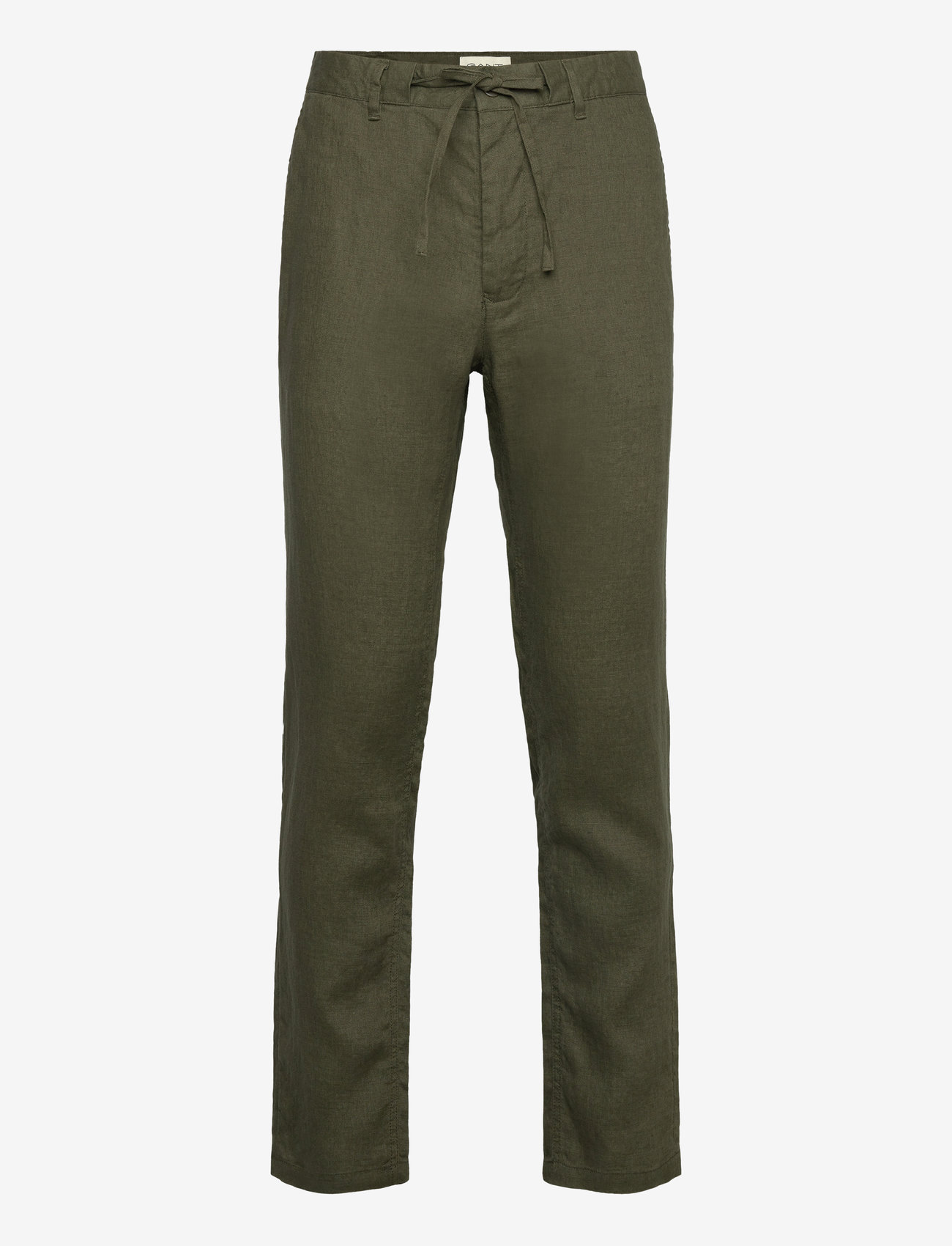 GANT - RELAXED LINEN DS PANTS - spodnie lniane - juniper green - 1
