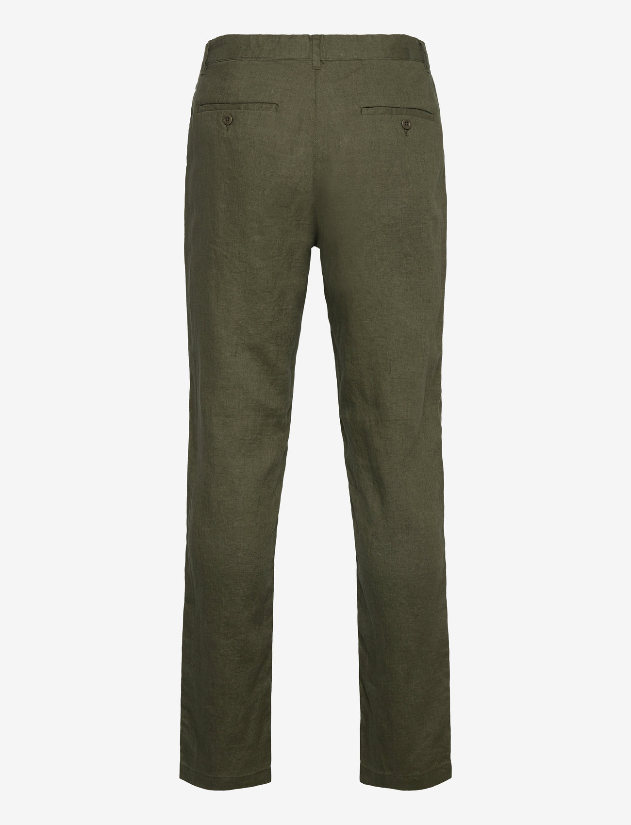 GANT - RELAXED LINEN DS PANTS - spodnie lniane - juniper green - 2
