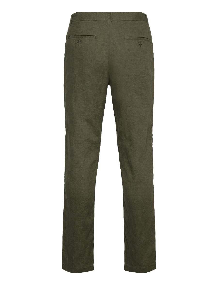 Gant - RELAXED LINEN DS PANTS - linnebyxor - juniper green - 2