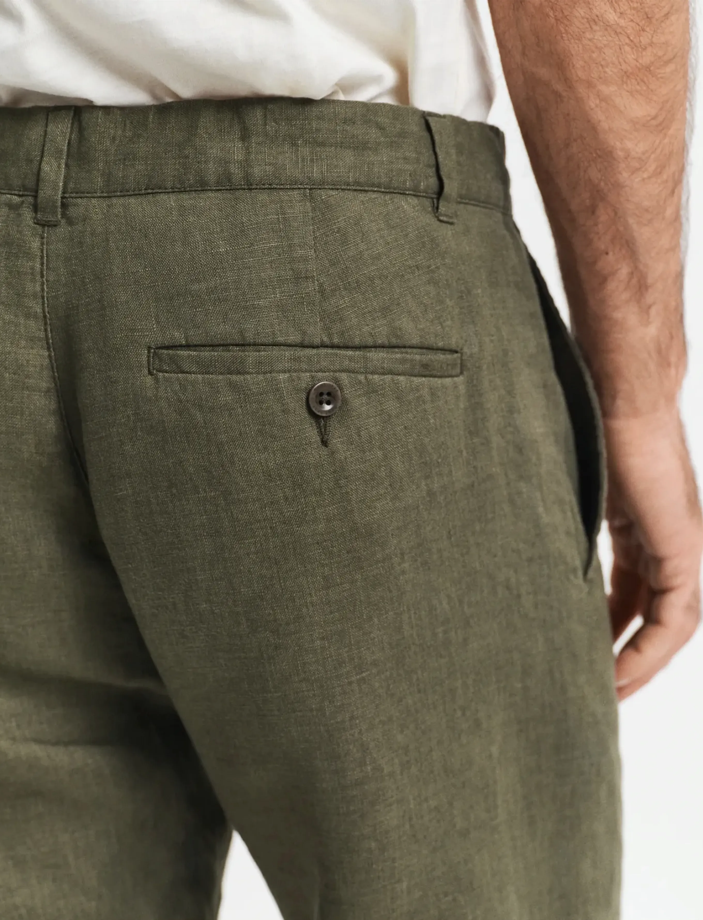 Gant - RELAXED LINEN DS PANTS - linased püksid - juniper green - 4