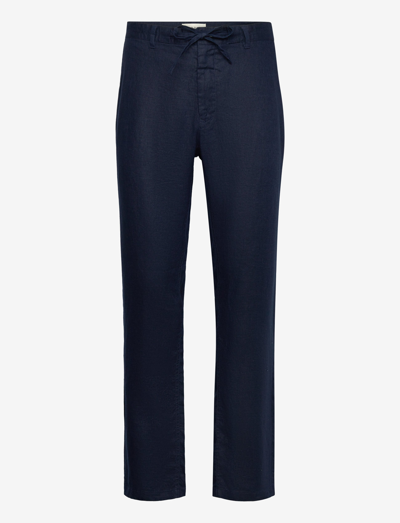 Gant - RELAXED LINEN DS PANTS - hørbukser - marine - 0