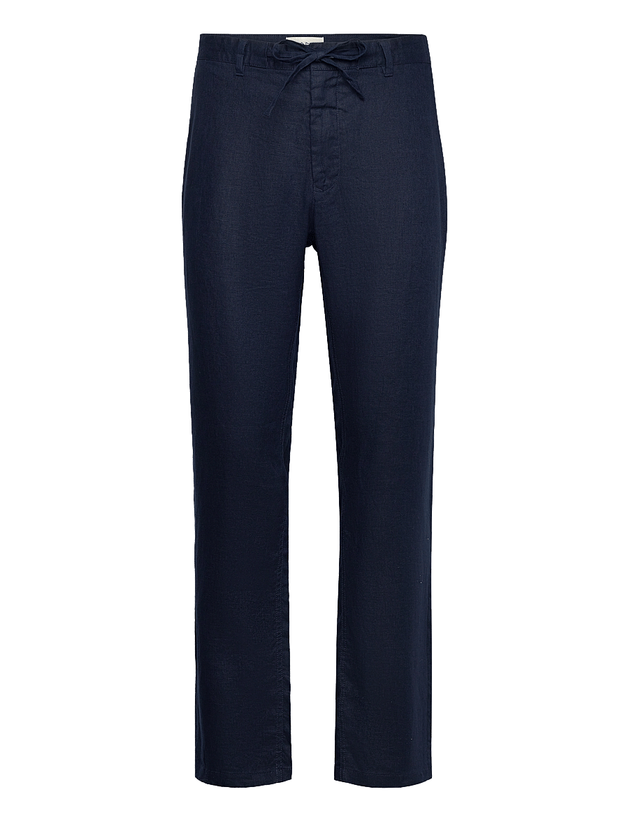 Gant - RELAXED LINEN DS PANTS - leinenhosen - marine - 0
