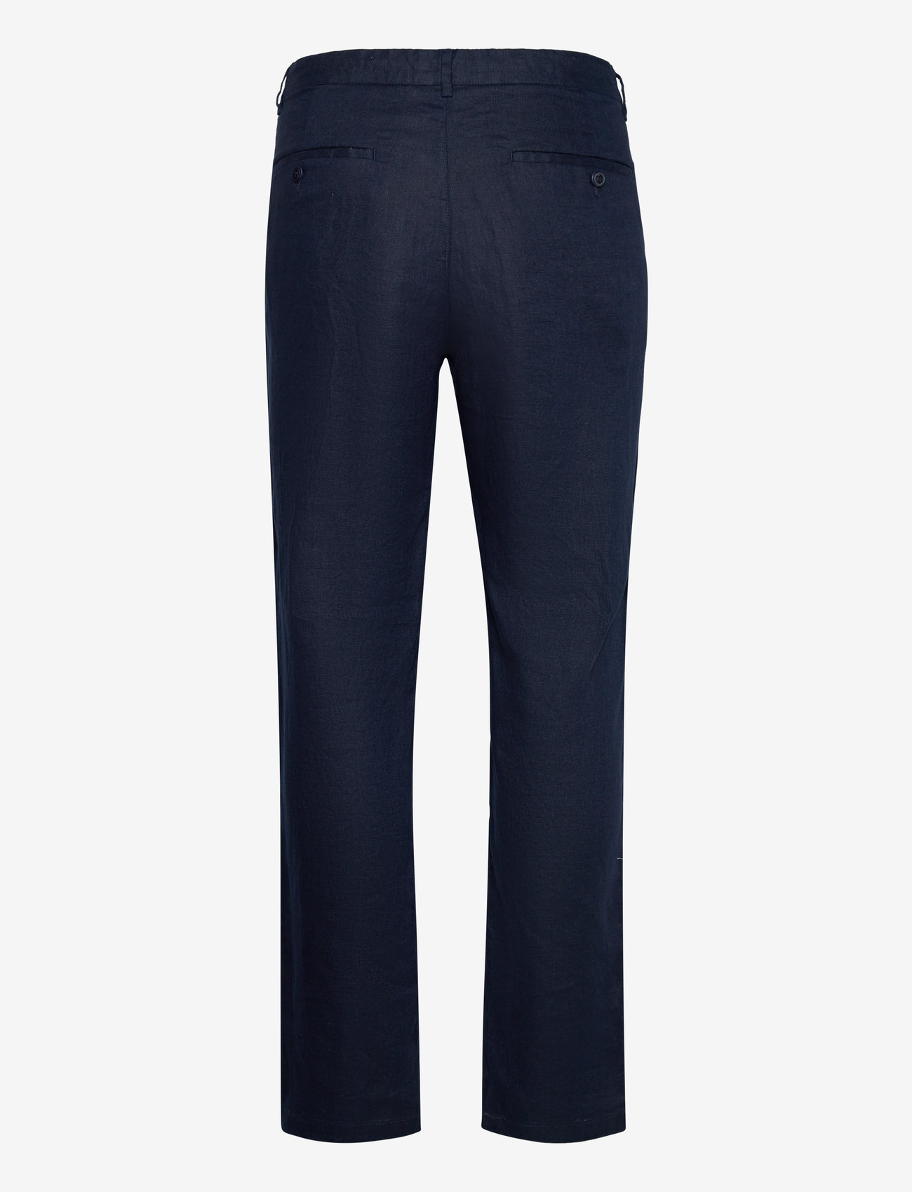 Gant - RELAXED LINEN DS PANTS - hørbukser - marine - 1