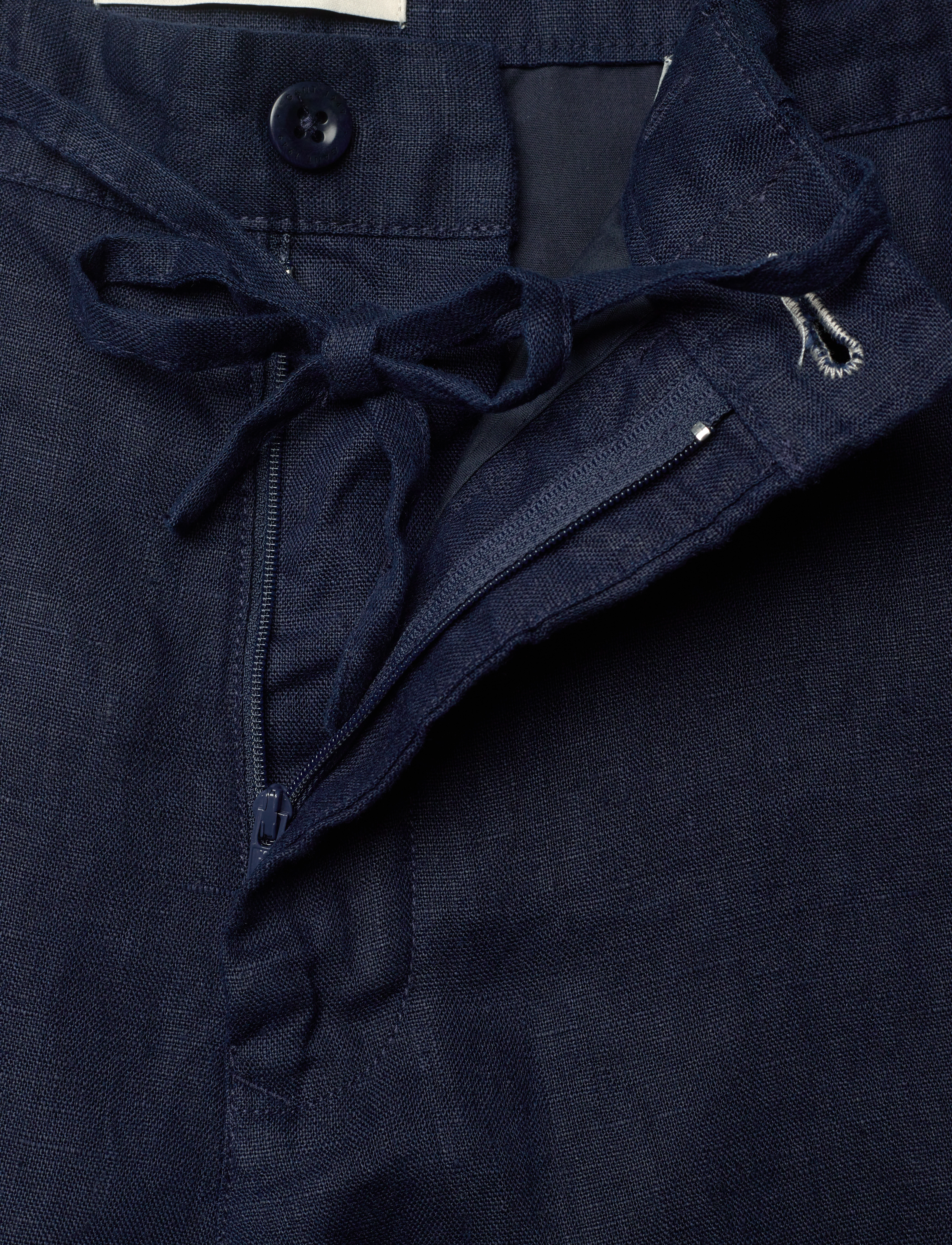 Gant - RELAXED LINEN DS PANTS - leinenhosen - marine - 3