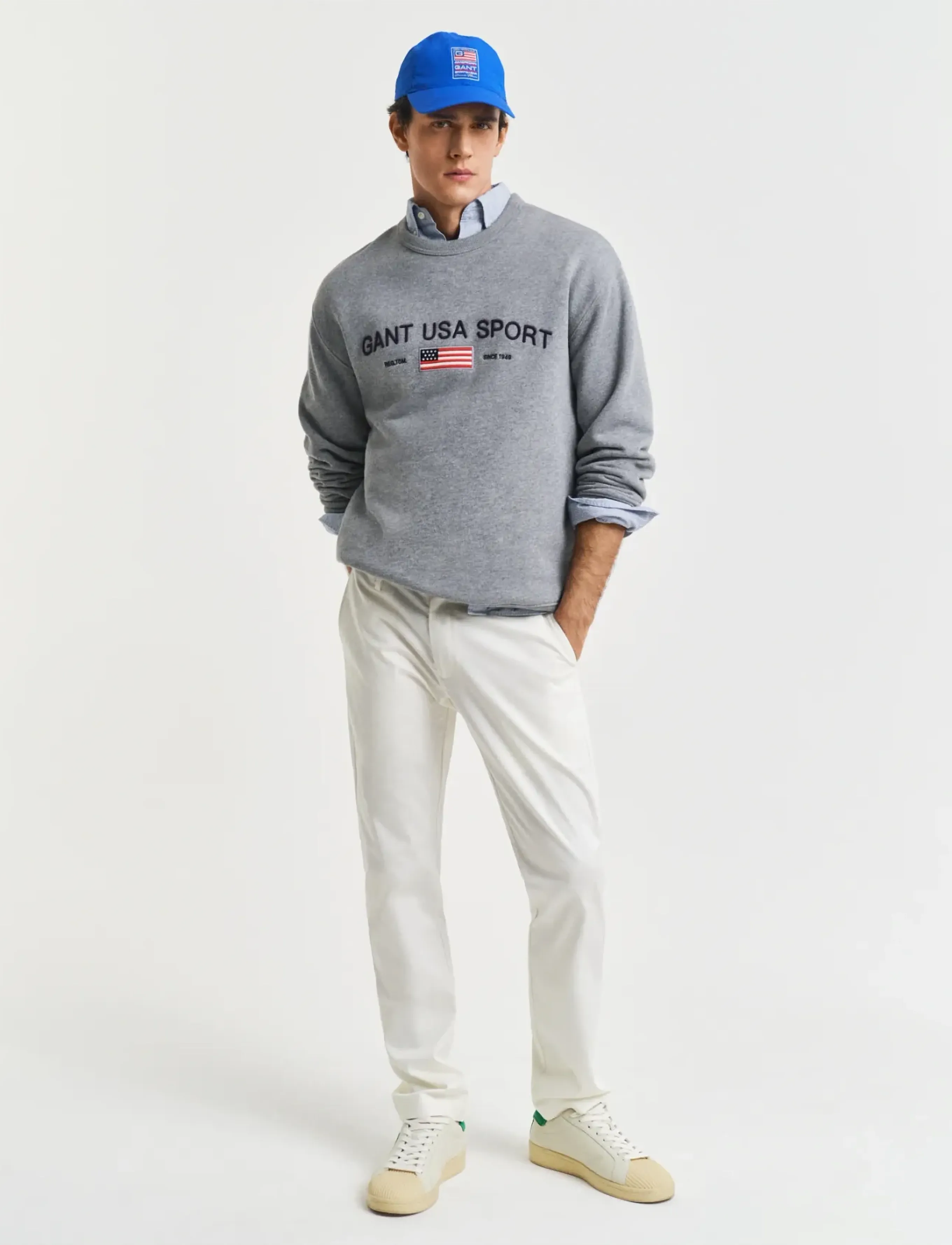 Gant SLIM SPORTS CHINOS - Gant - CREAM / white