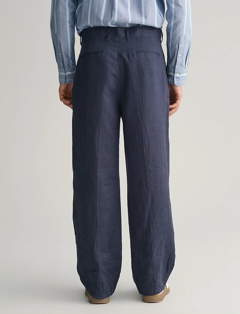 GANT - LINEN SUIT PANTS - formell - dusty blue sea - 3