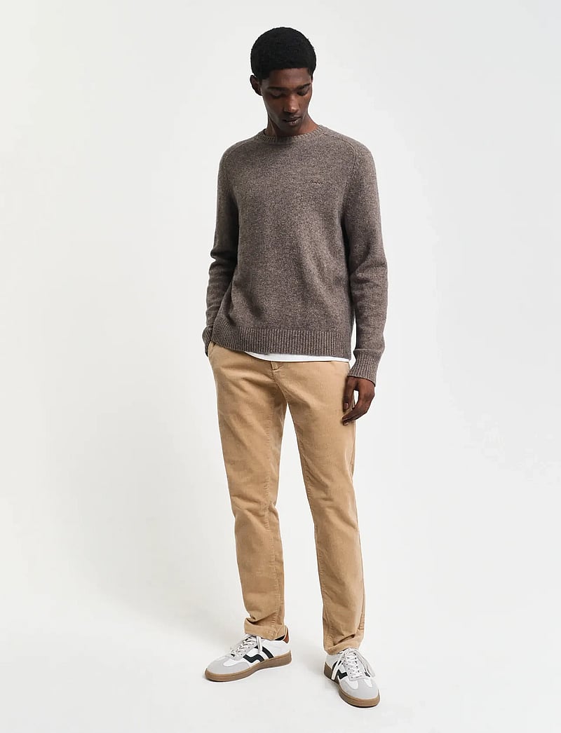 GANT - SLIM CORD CHINOS - chinosy - dark khaki - 0
