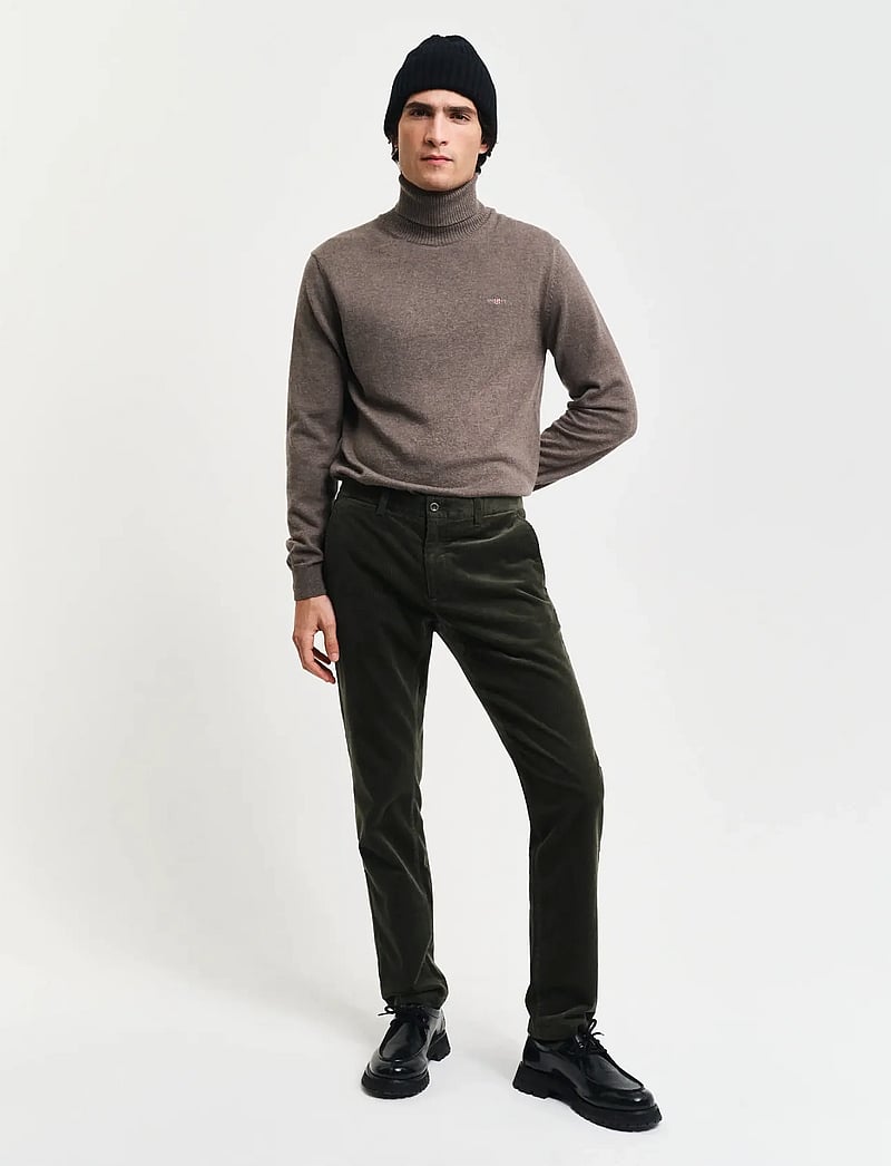 GANT - SLIM CORD CHINOS - chino püksid - dark sage - 0