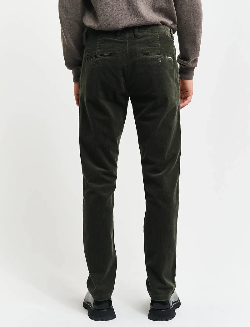 GANT - SLIM CORD CHINOS - chino püksid - dark sage - 2