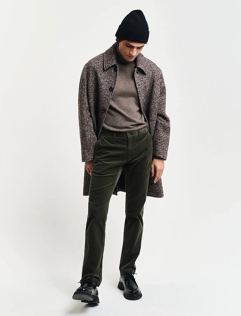 GANT - SLIM CORD CHINOS - chino püksid - dark sage - 4