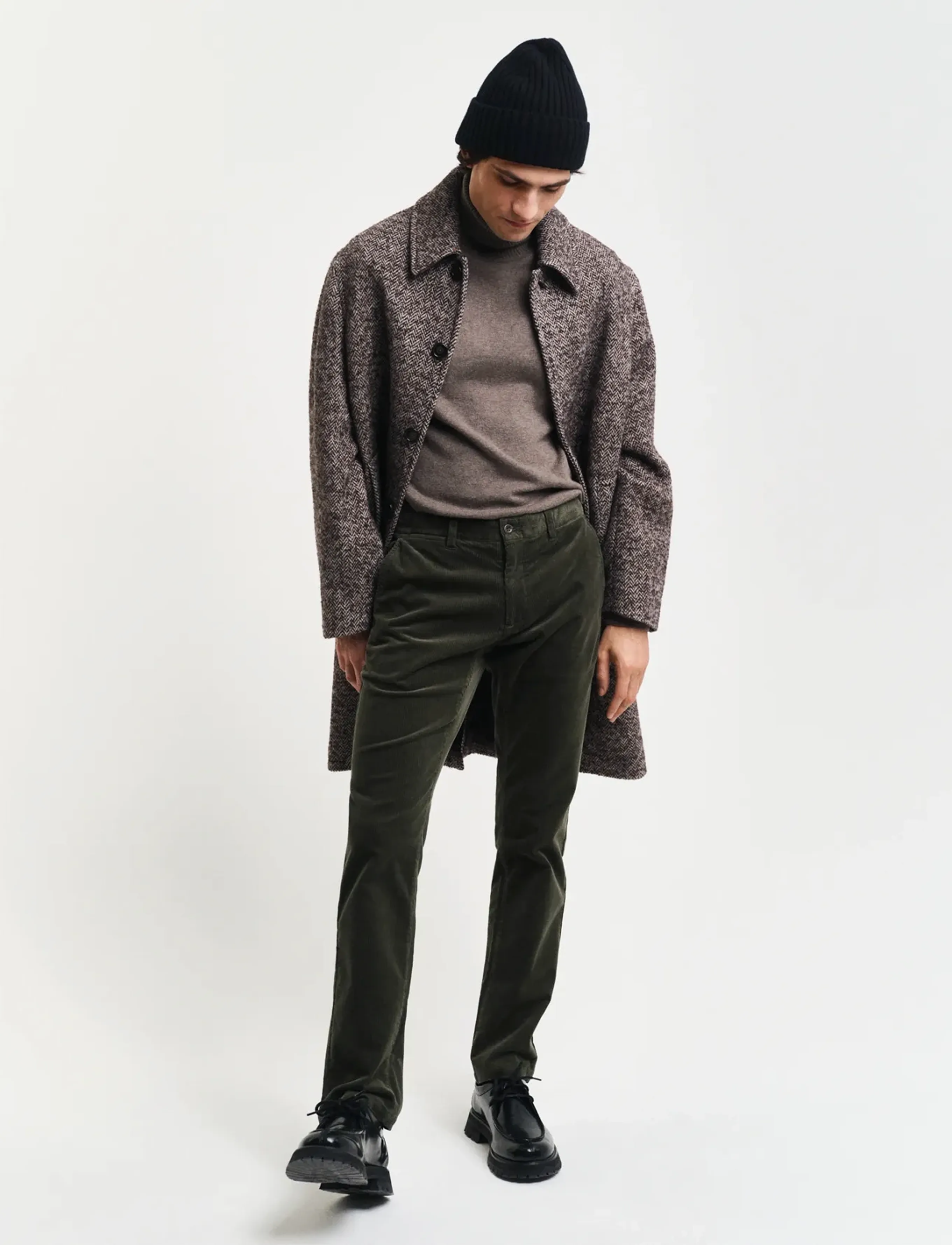 Gant - SLIM CORD CHINOS - chinos - dark sage - 4