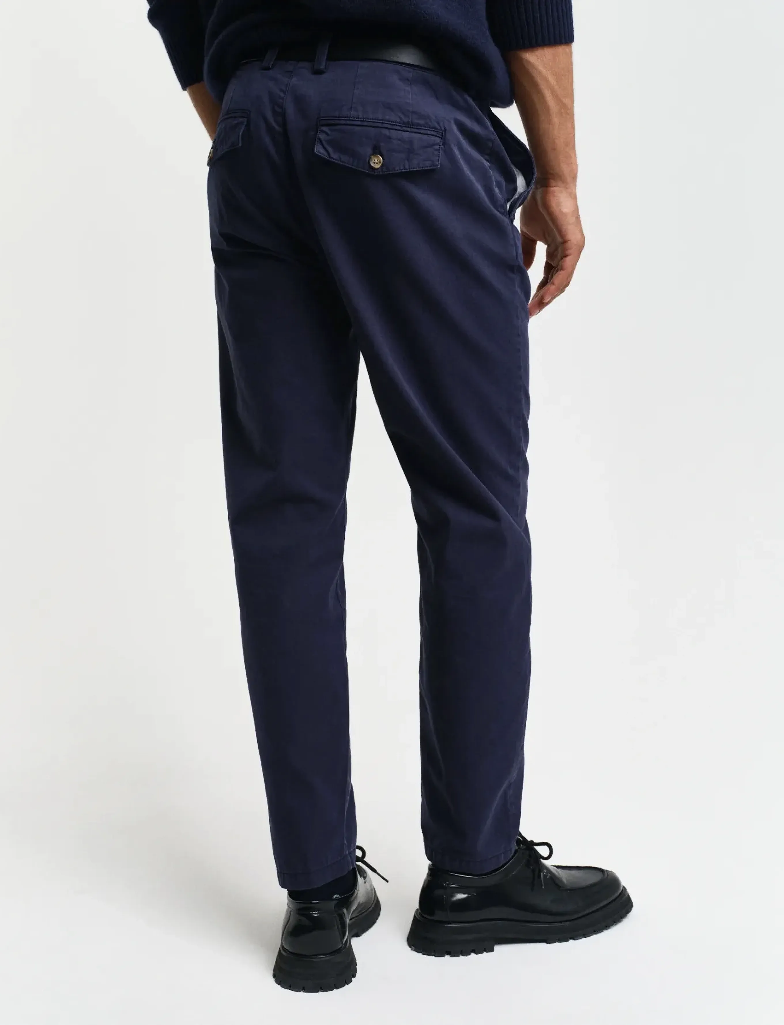 Gant - REG TAPERED CANVAS CHINOS - chinos - evening blue - 2
