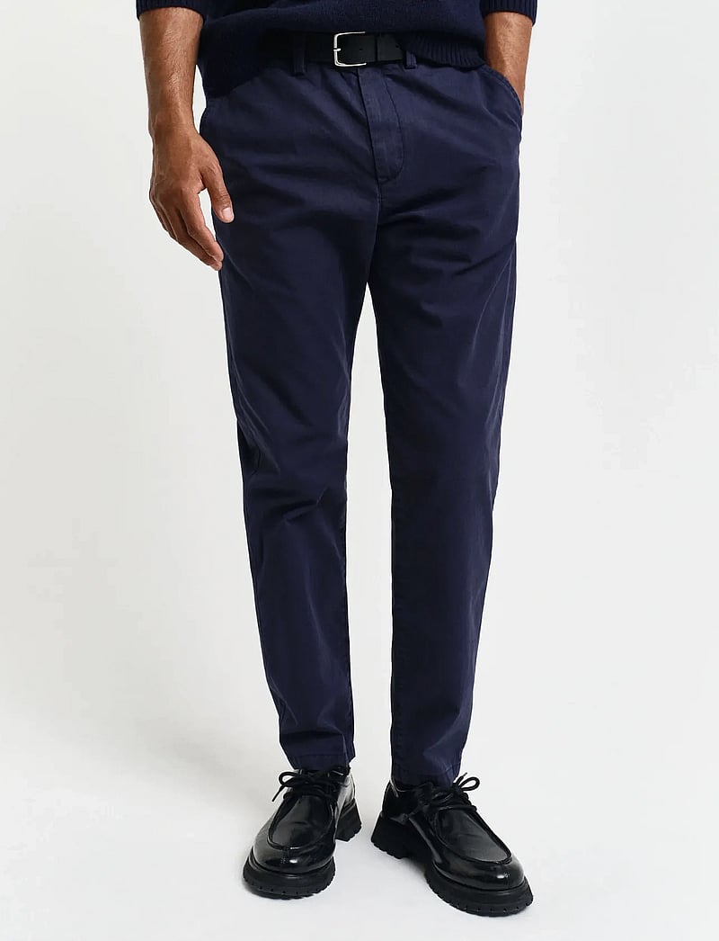 GANT - REG TAPERED CANVAS CHINOS - chinos - evening blue - 3