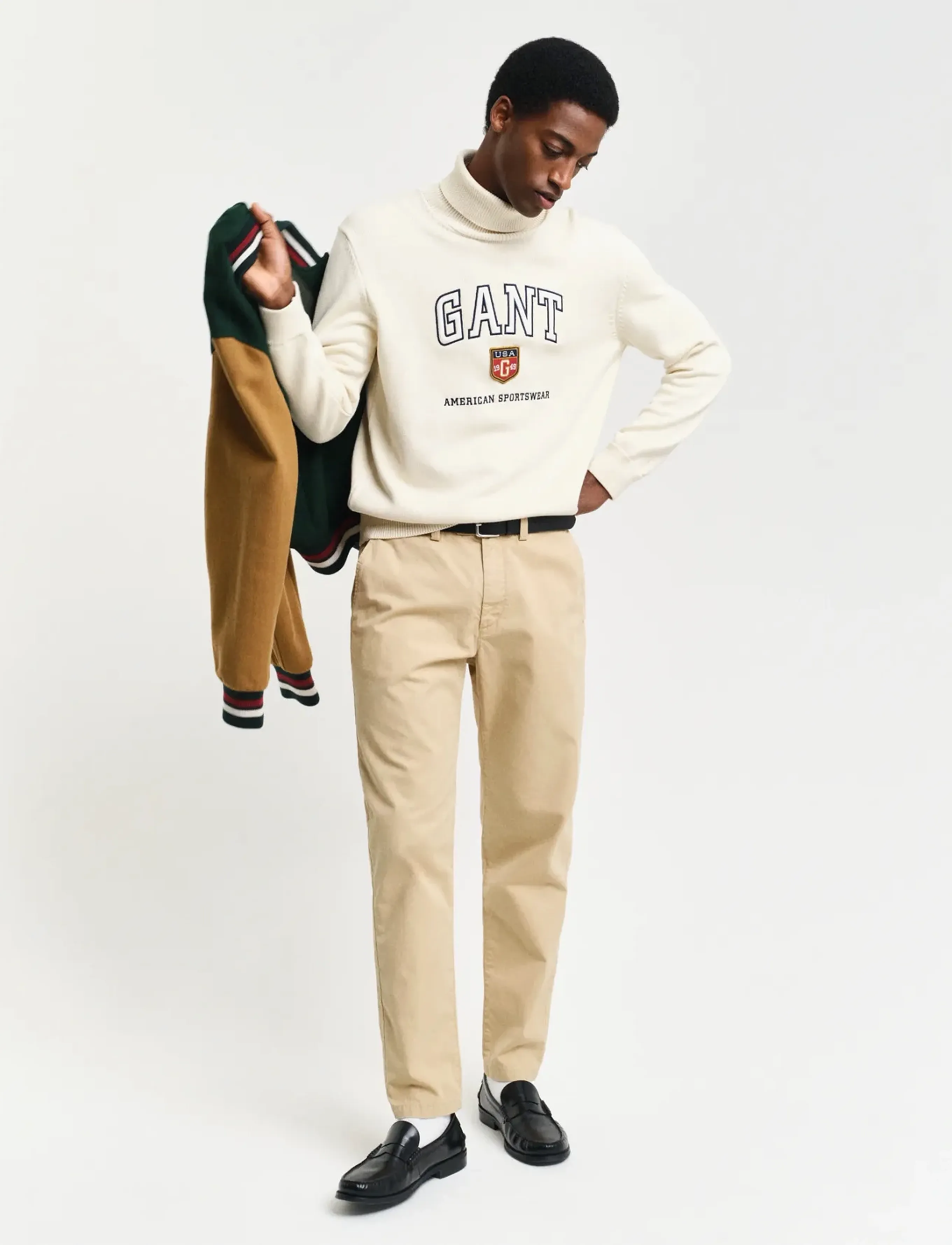 Gant REG TAPERED CANVAS CHINOS - Gant - OAK BEIGE / beige