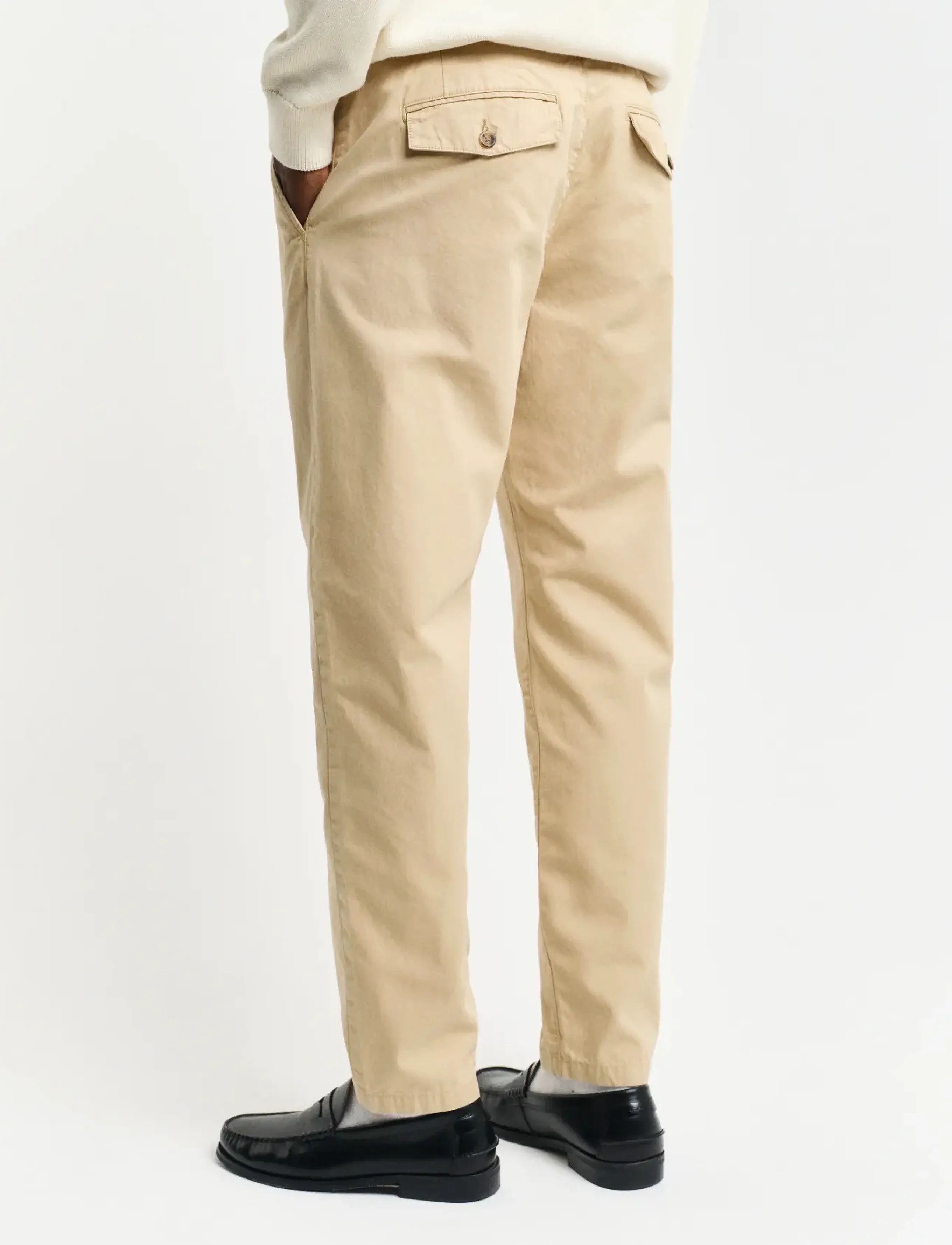 Gant - REG TAPERED CANVAS CHINOS - chino püksid - oak beige - 2