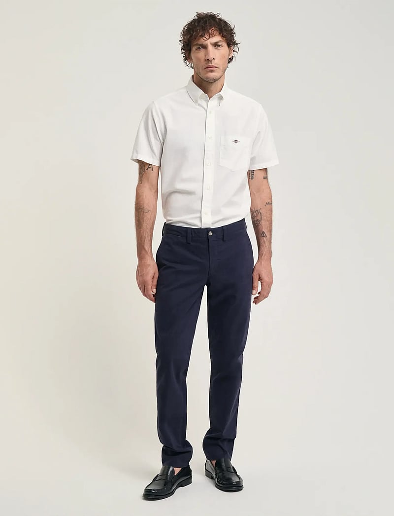 GANT - SLIM ARCHIVE SHIELD CHINOS - evening blue - 0