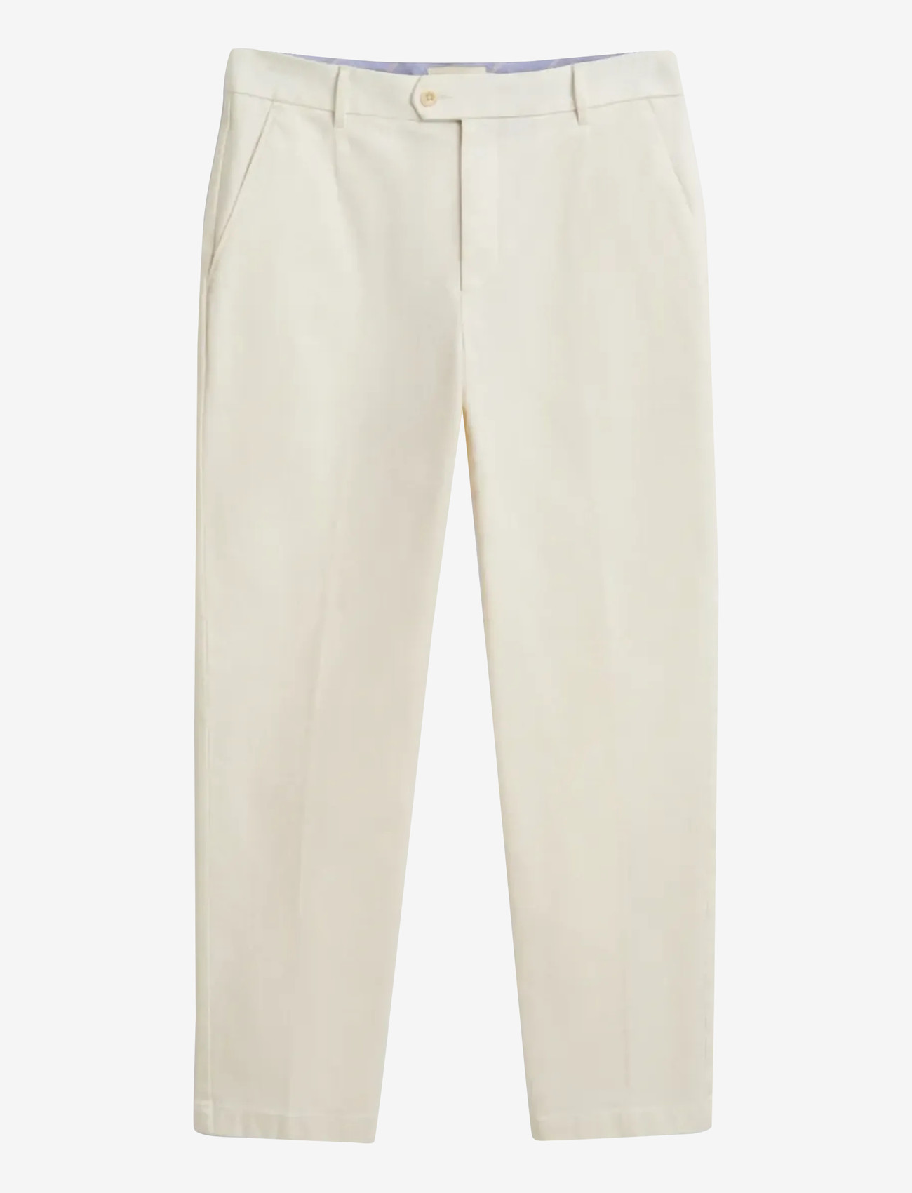 GANT - SLIM TAPERED COTTON TWILL PANTS - business - eggshell - 1