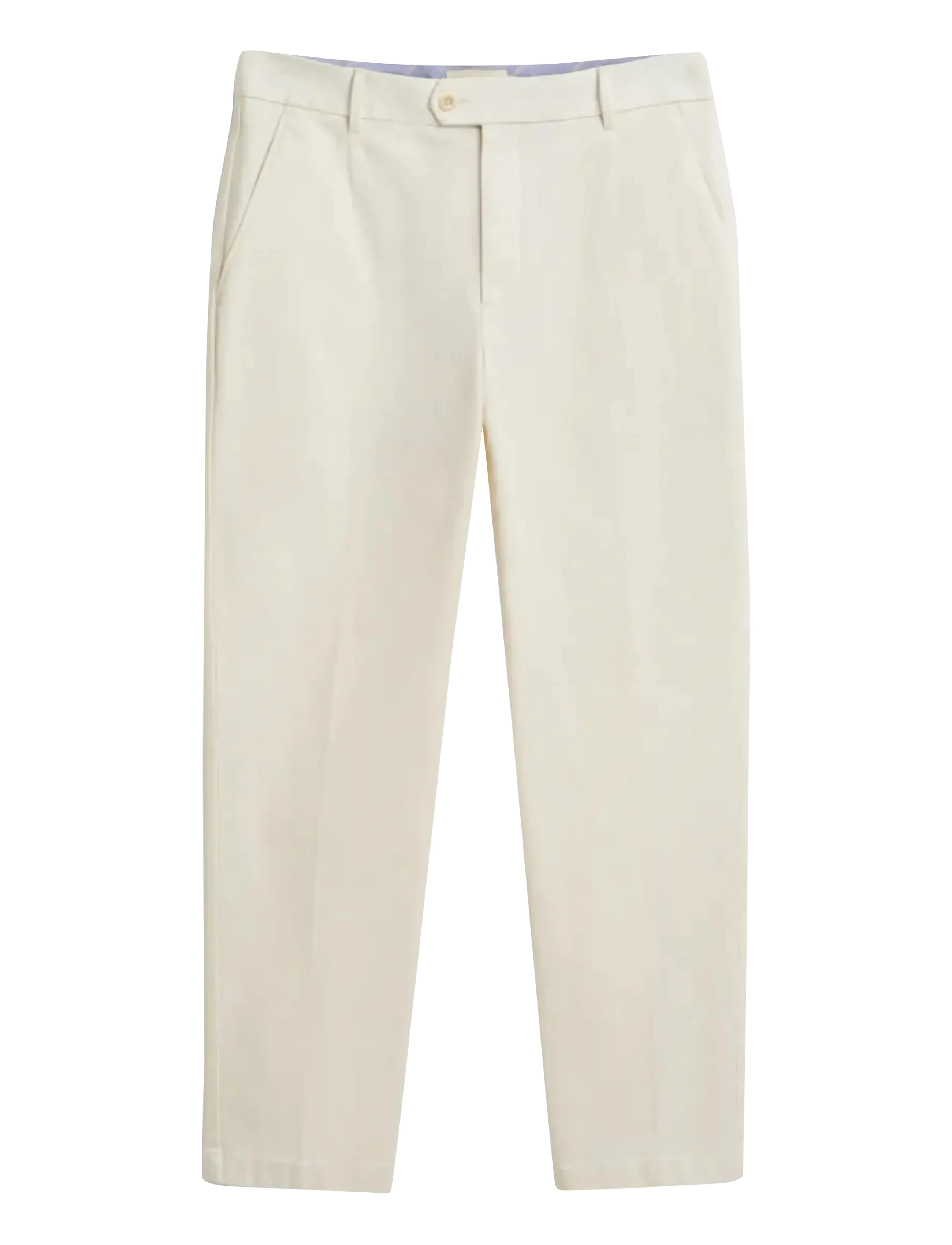 GANT SLIM TAPERED COTTON TWILL PANTS - Kostymbyxor - EGGSHELL / cream