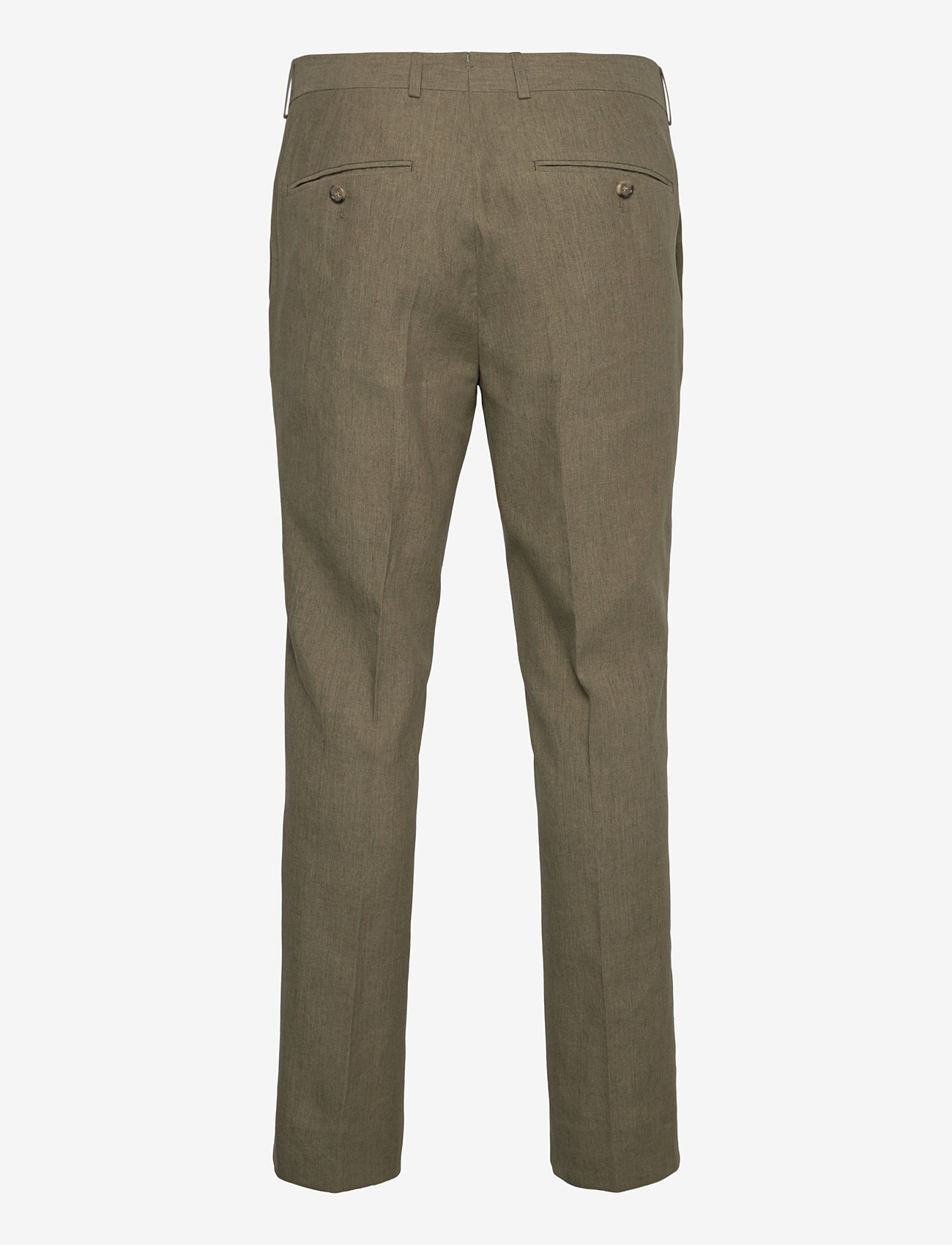 GANT - SLIM COT/LINEN SUIT PANTS - linnebyxor - dried clay - 1