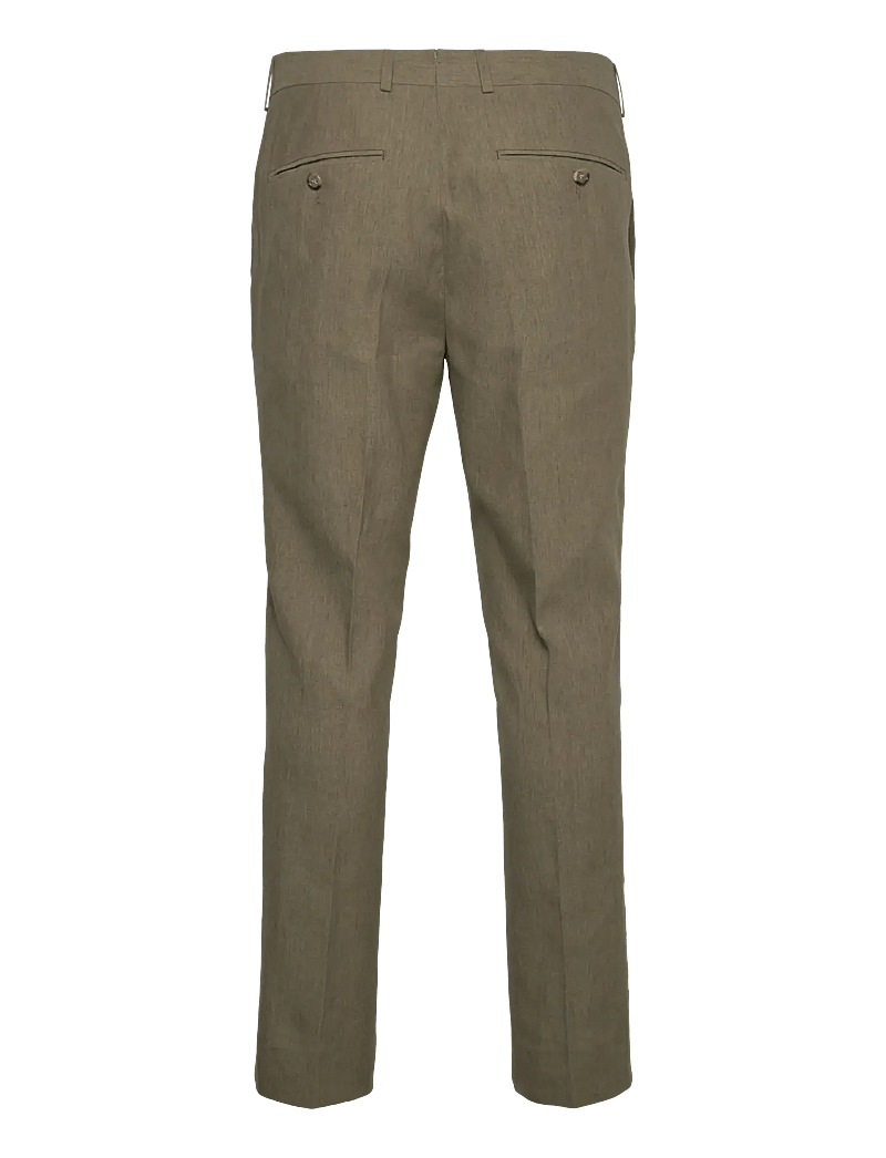 GANT - SLIM COT/LINEN SUIT PANTS - leinenhosen - dried clay - 1