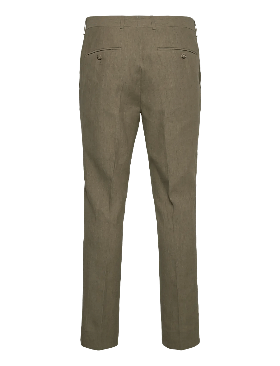 Gant - SLIM COT/LINEN SUIT PANTS - leinenhosen - dried clay - 2
