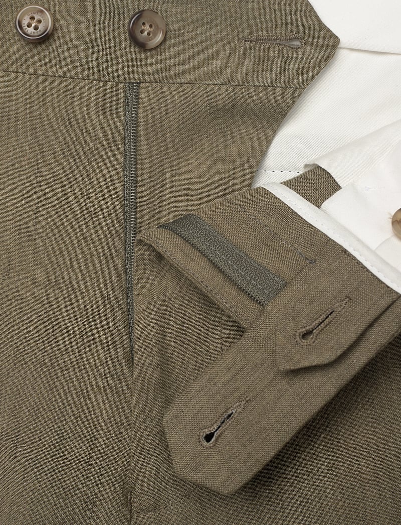 GANT - SLIM COT/LINEN SUIT PANTS - leinenhosen - dried clay - 3