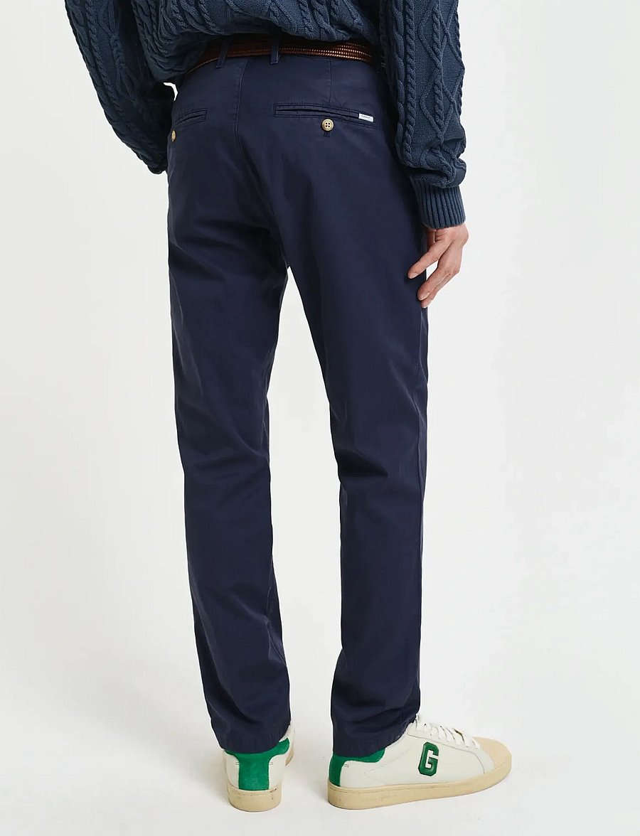 Gant - SLIM SUNFADED CHINOS - chinos - evening blue - 3