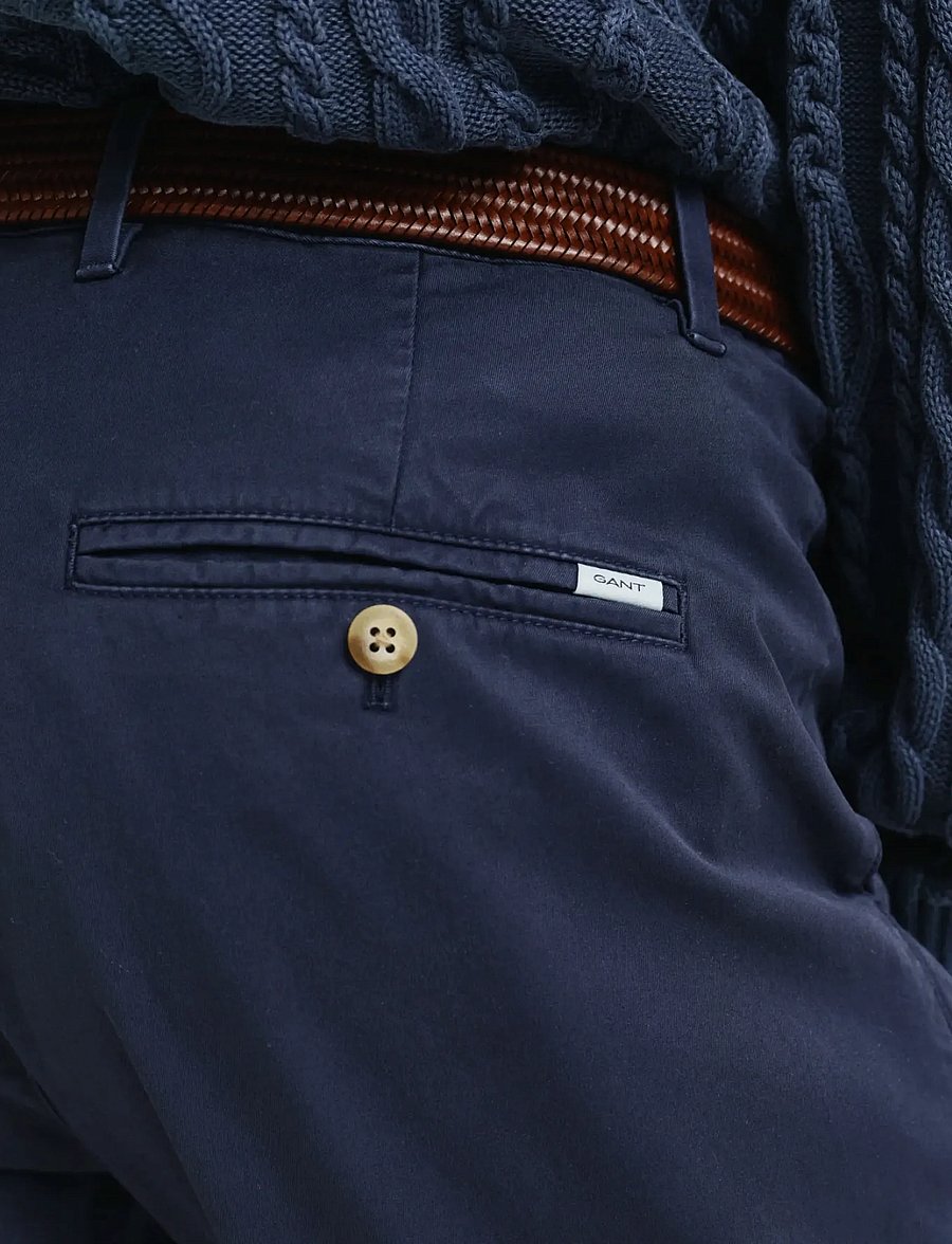 Gant - SLIM SUNFADED CHINOS - chinos - evening blue - 4